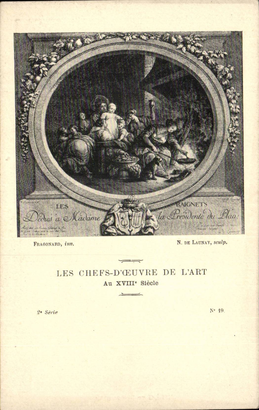 CPA Les chefs d'oeuvre de l'art au 18eme Les Baignets Fragonard De Launay
