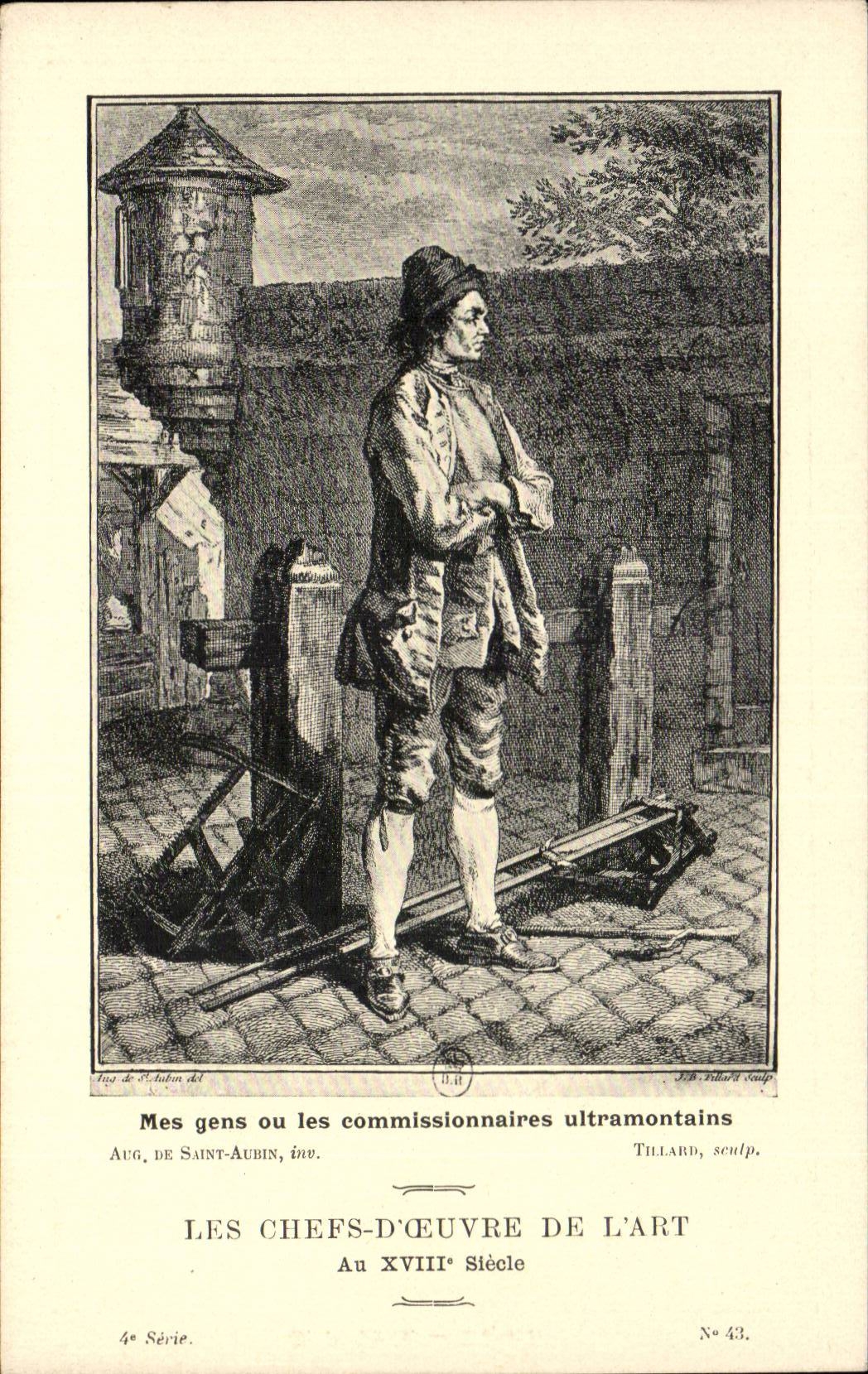 CPA Les chefs d'oeuvre de l'art au 18eme Mes gens ou les commissionnaires ultramontains De Saint Aubin Tillard