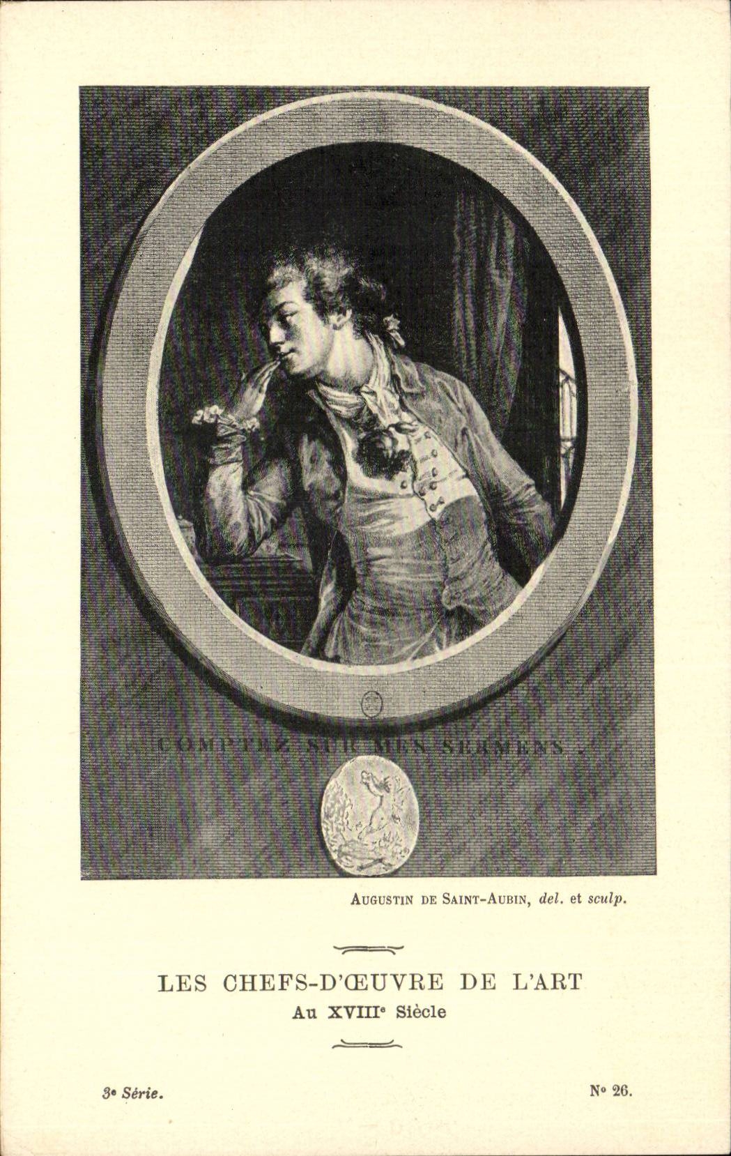 CPA Les chefs d'oeuvre de l'art au 18eme Comptez sur mes Sermens De Saint Aubin 