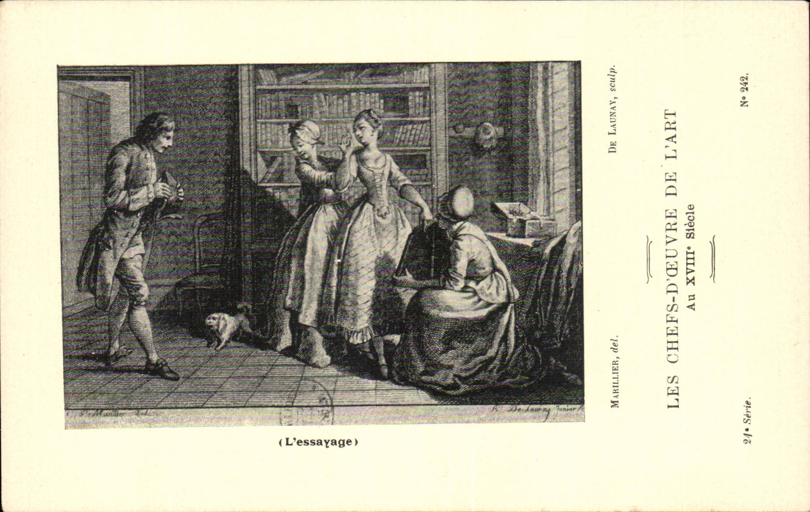 CPA Les chefs d'oeuvre de l'art au 18eme L'essayage Marillier De launay