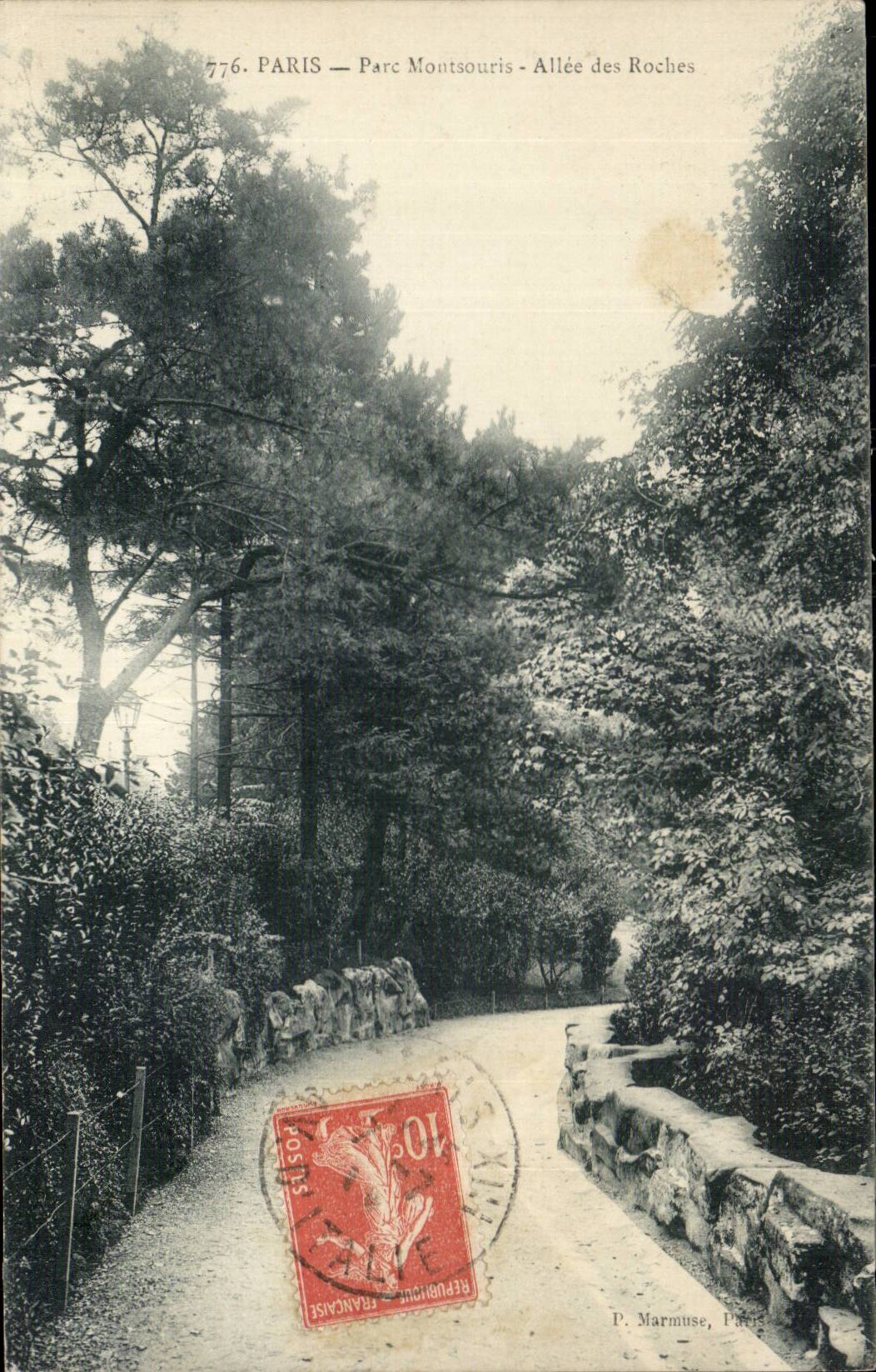 Paris CPA Montsouris Park Allee of the rocks