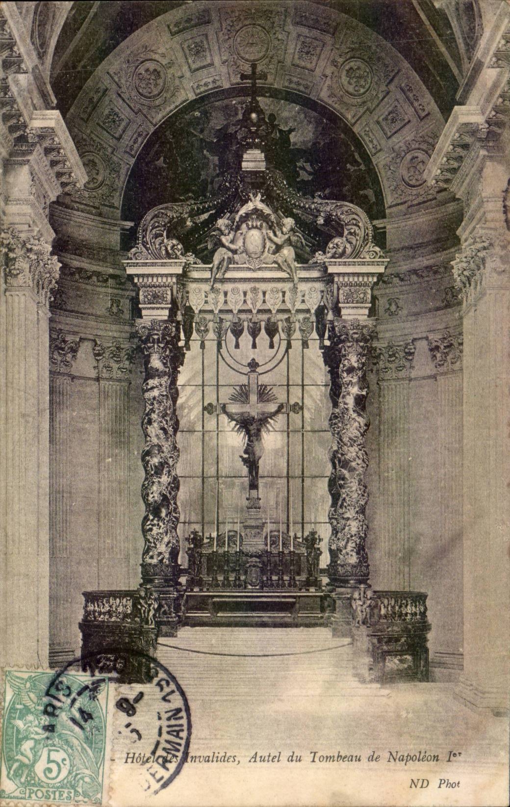 Paris CPA hotel of Invalides the Furnace bridge of the tomb of Napoleon 1st