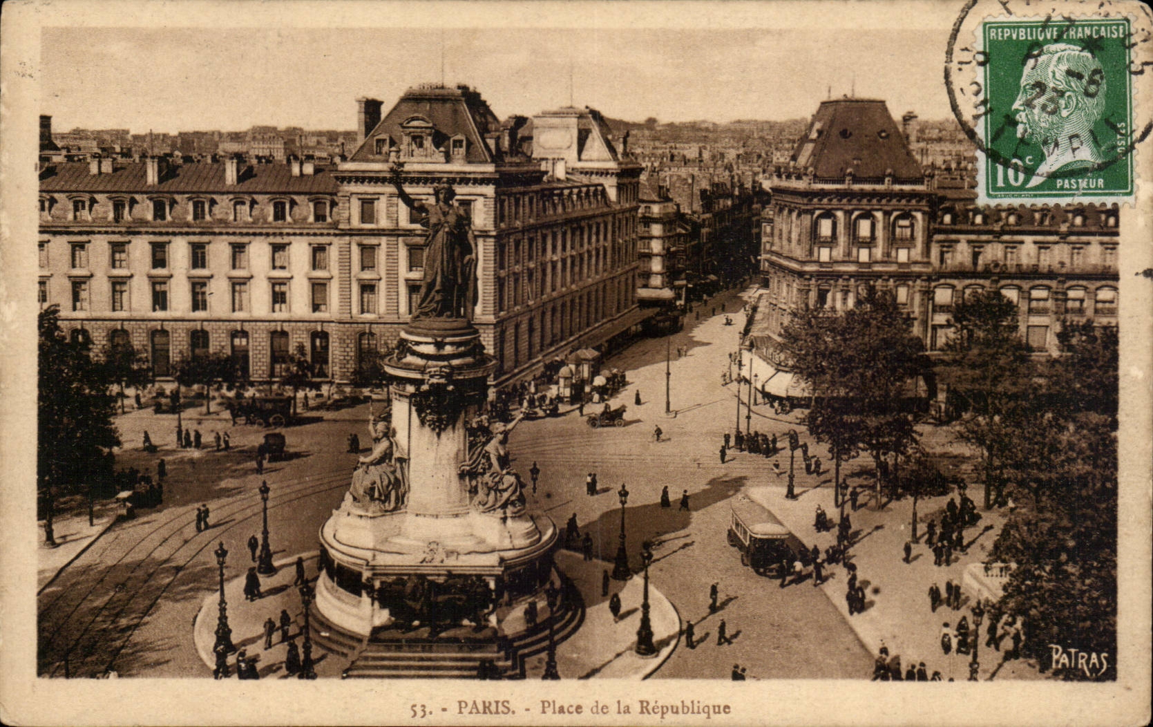 Paris CPA Places Republic
