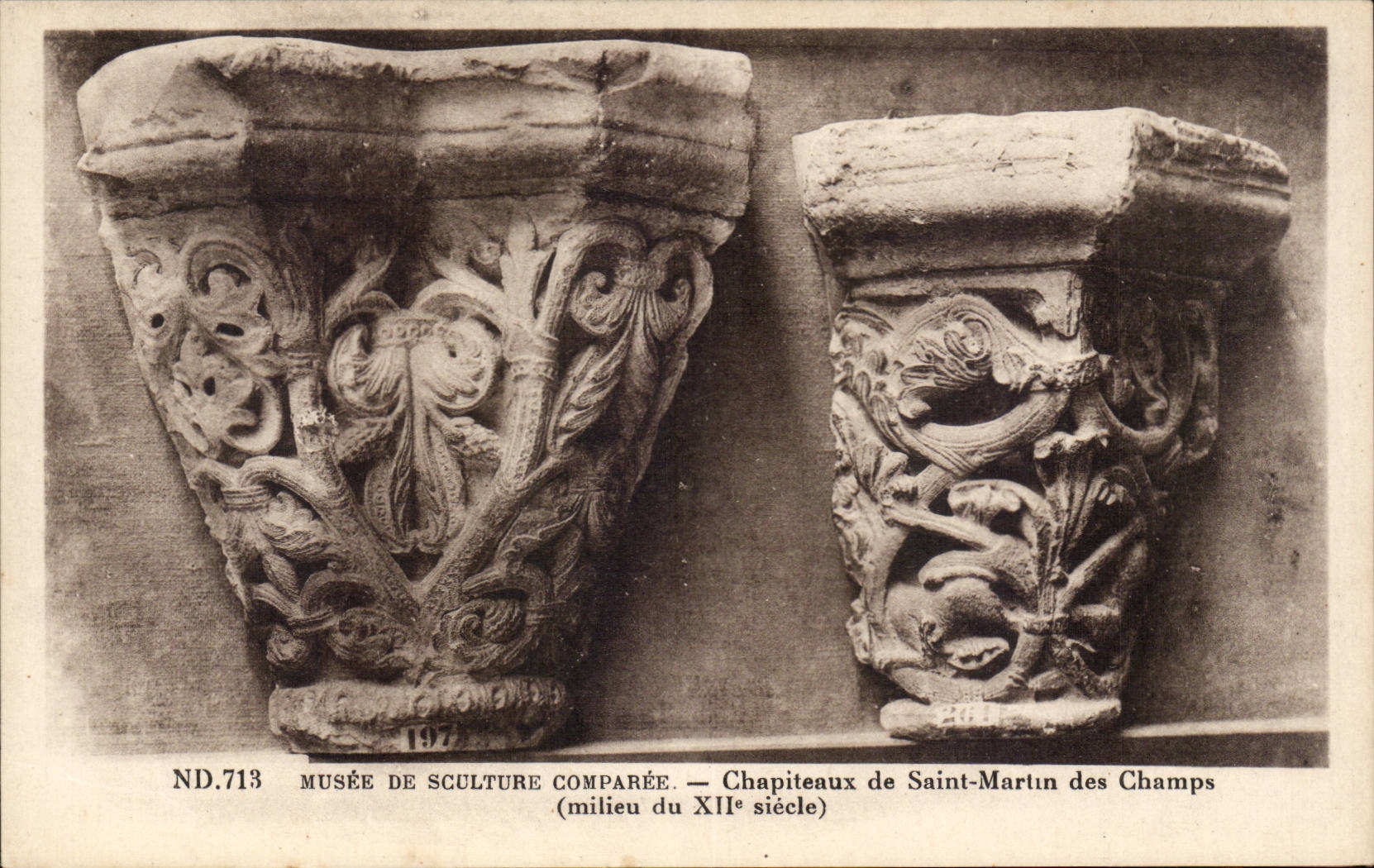 Paris CPA museum of sculpture comparee Capitals of Saint Martin of the Fields