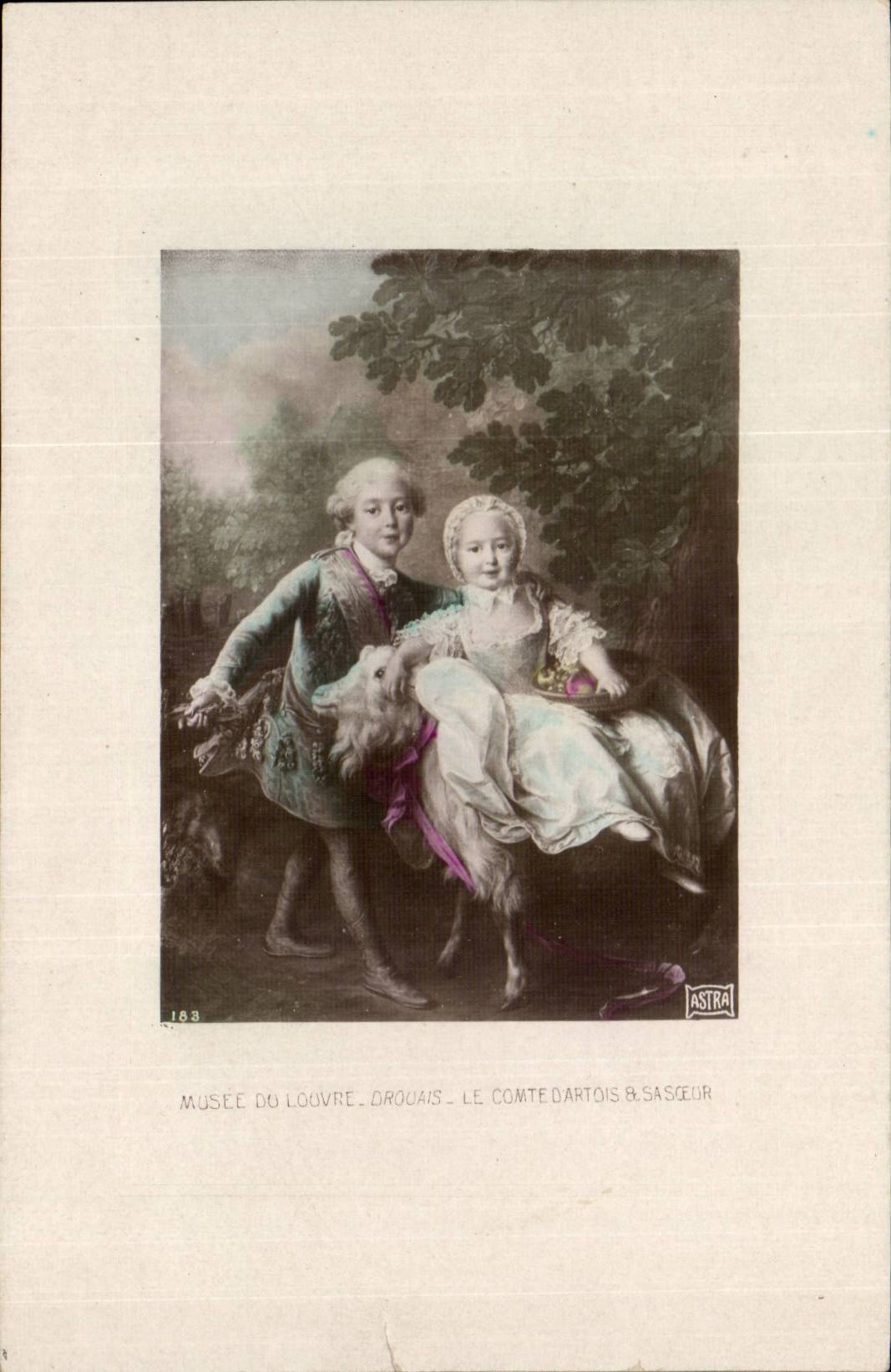 CPA Musee du Loivre Drouais Le comte D'Artois et sa soeur