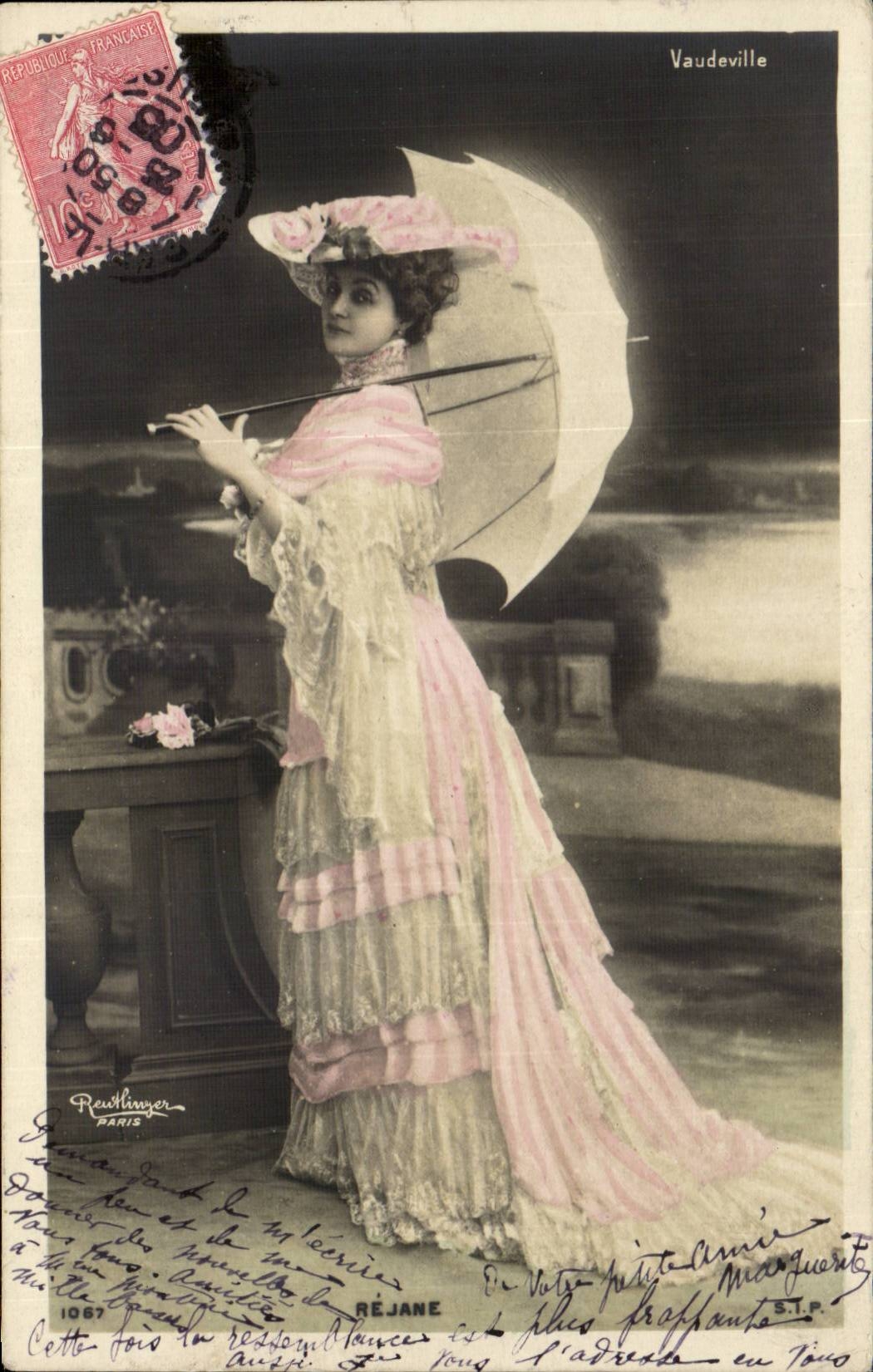 CPA Fantasy Woman and sunshade Light comedy