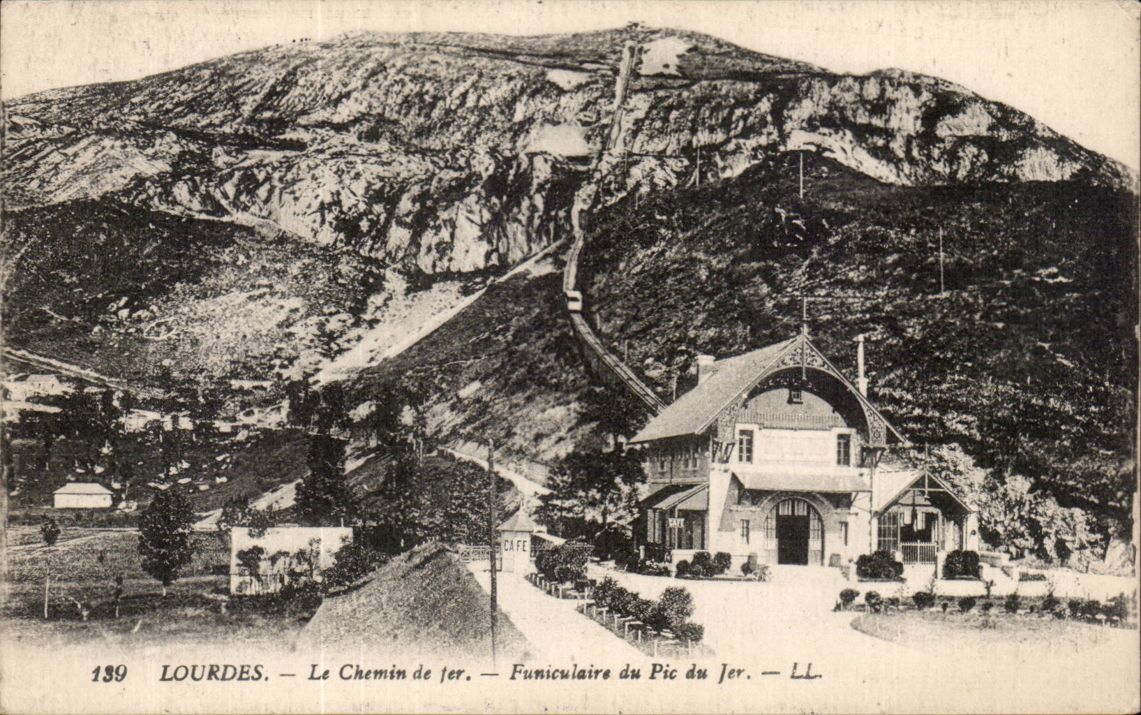 Lourdes - the Railroad - Funicular of the Peak of Jer - CPA