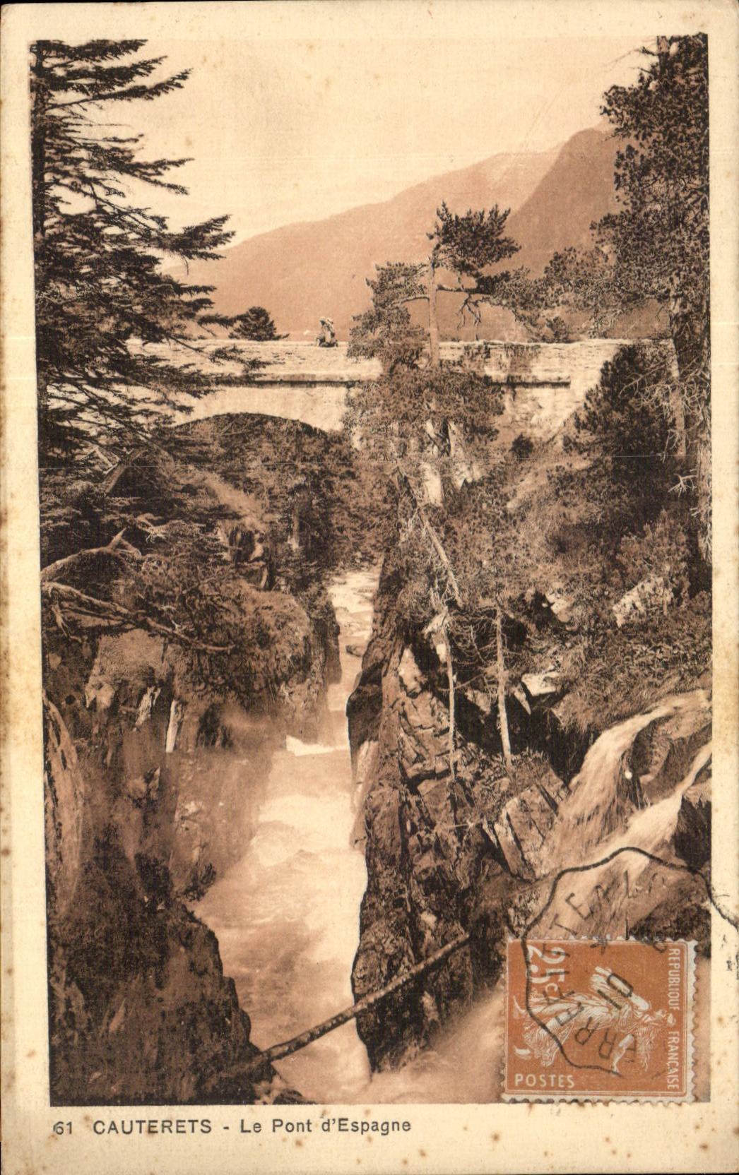 Cauterets - die Brucke von Spanien - CPA