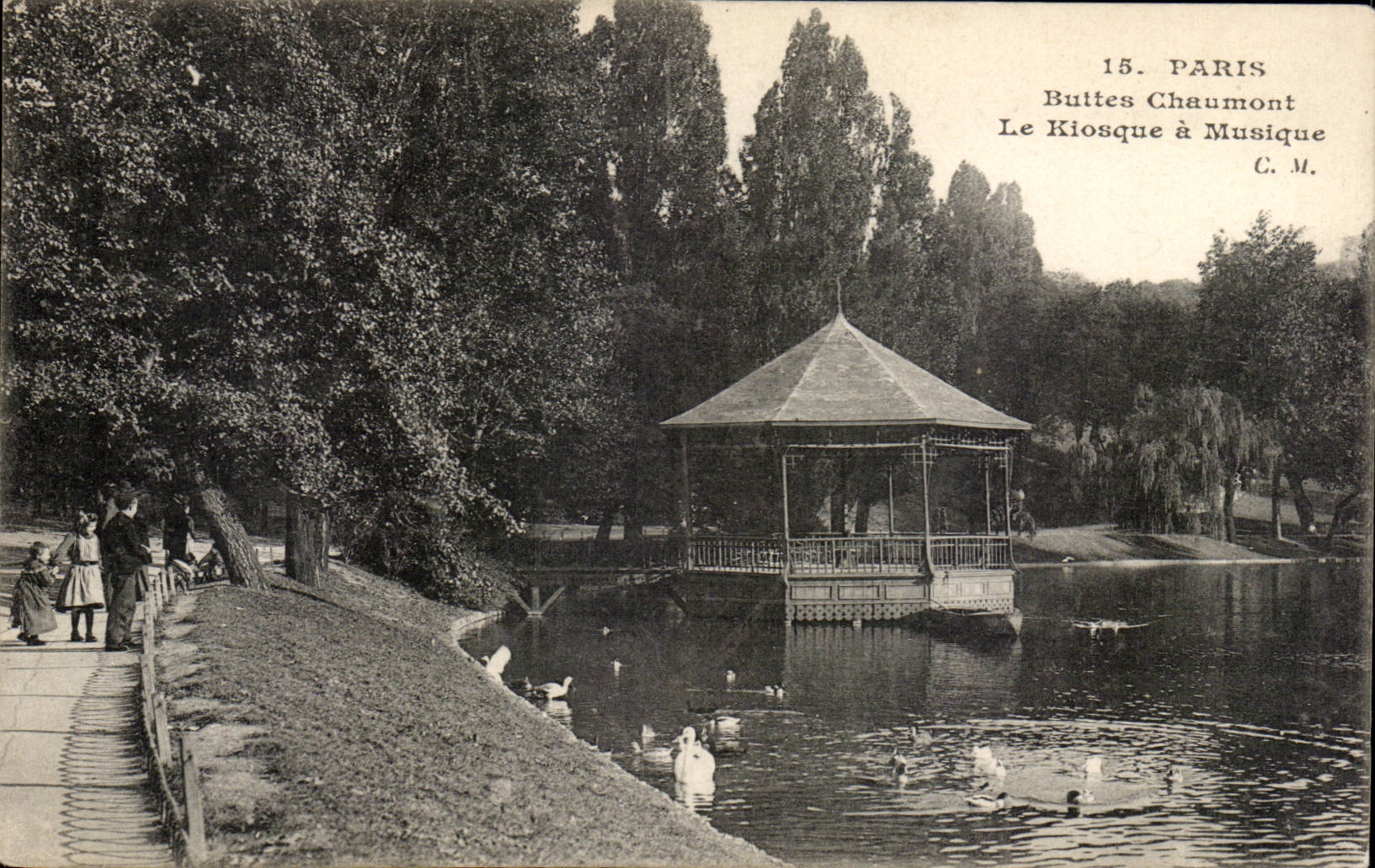 Paris - 19 - Chaumont Hillocks - the Bandstand - CPA