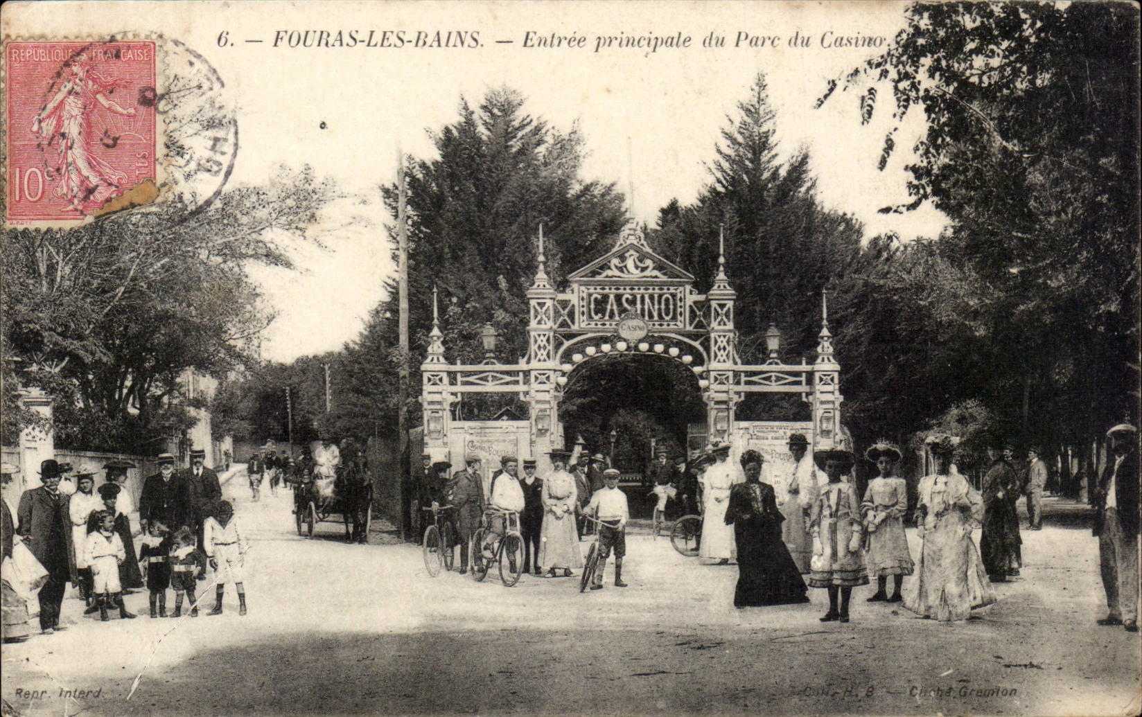 Fouras les Bains - Principal Entry of the Park of the Casino - children - CPA