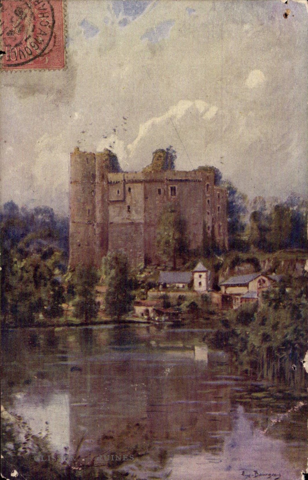 Arts - Tableau - Watercolor - Castle - CPA 