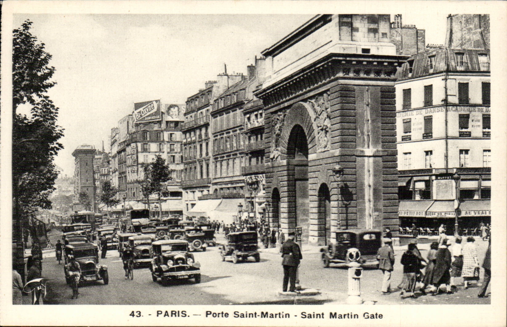 Paris - 10 - Gate Saint Martin - car - CPA