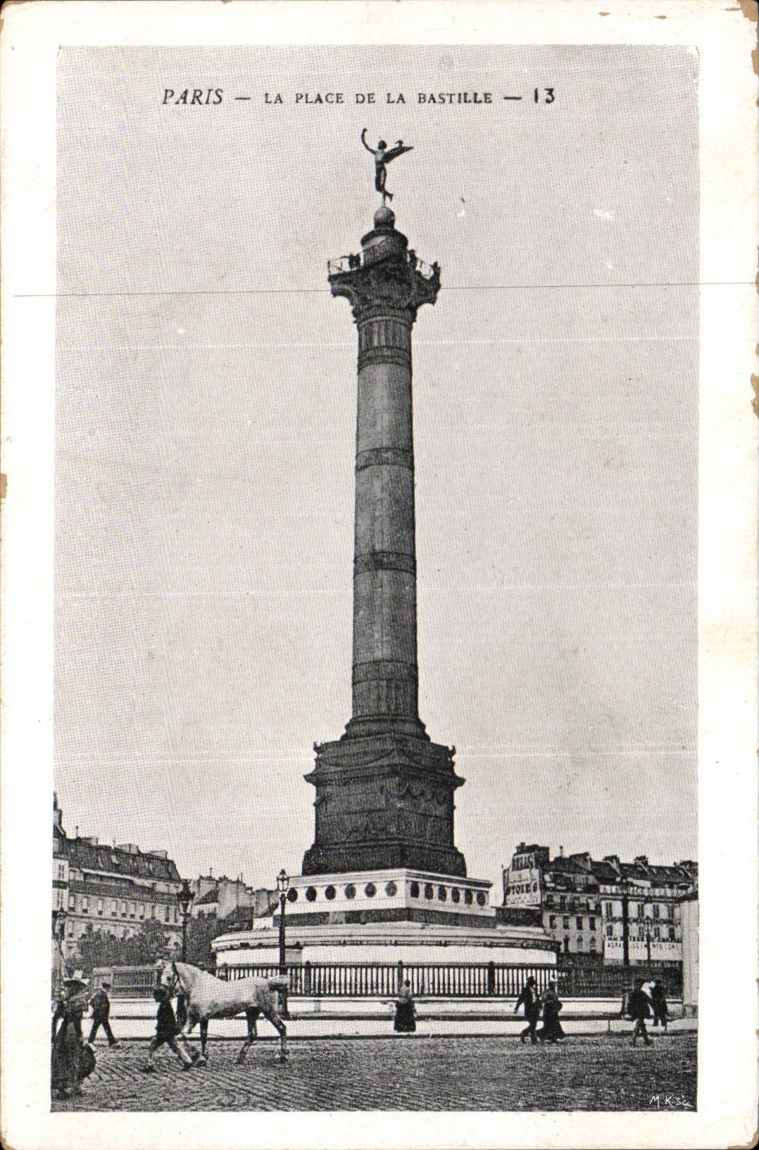 Paris - 10 - Place of the Bastille - CPA