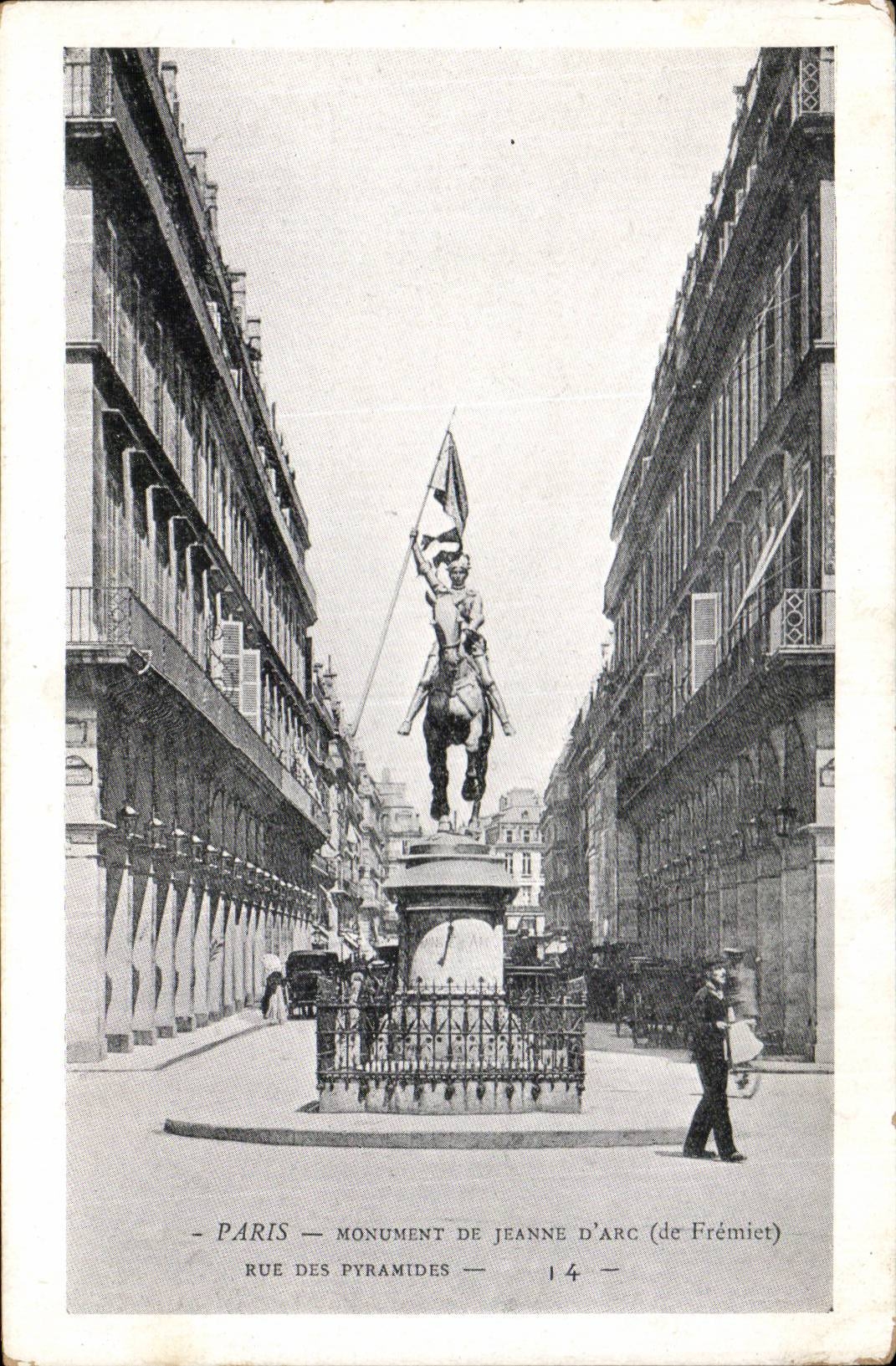 Paris - 1 - Rue des Pyramides - Monument de Jeanne d'Arc - CPA