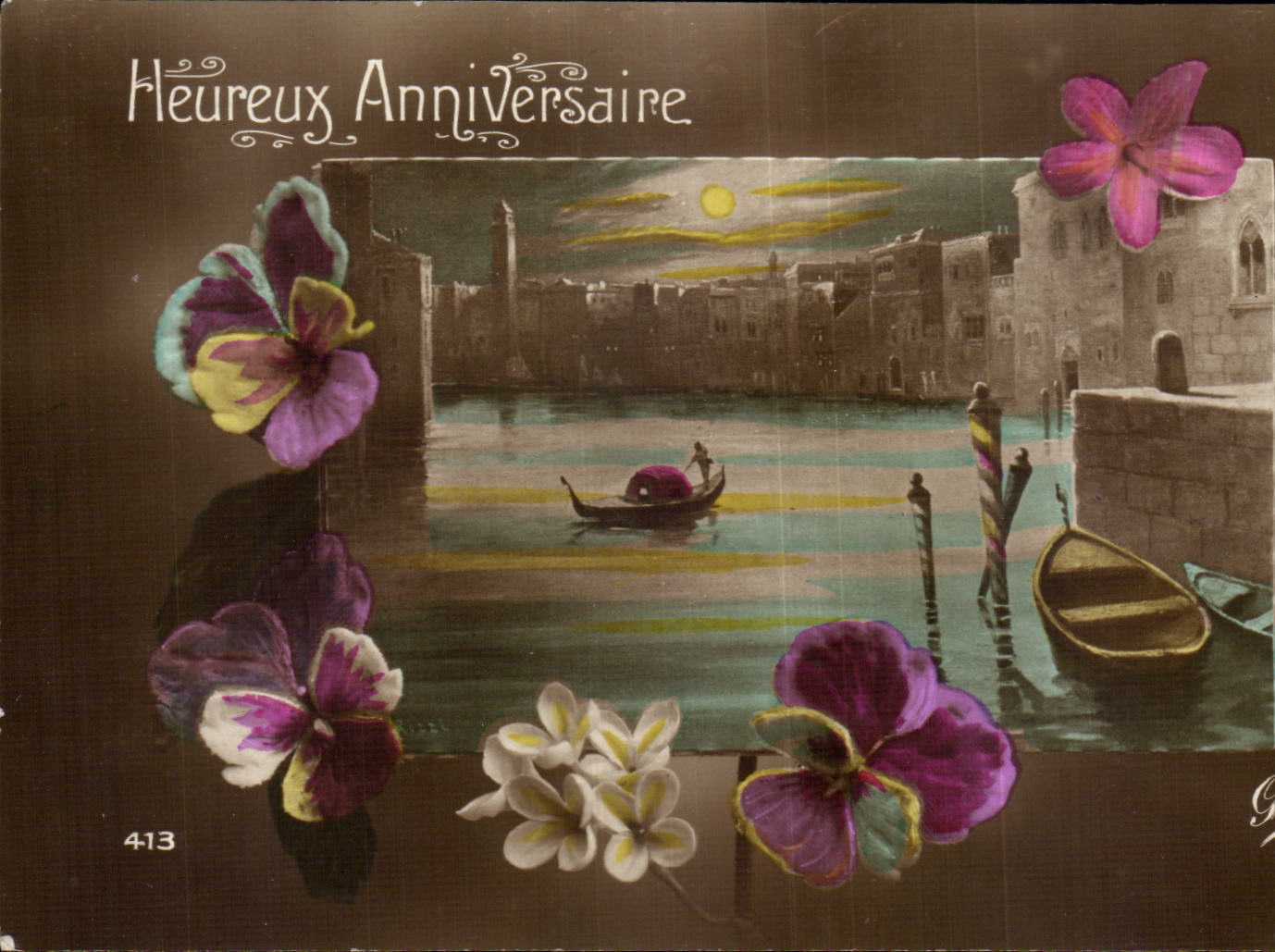 Celebrates - Happy Birthday - Italia - Italy - Venetia Venice - CPA