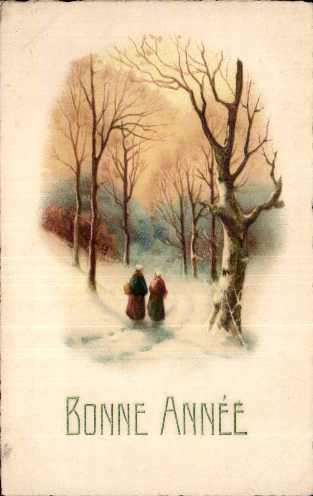 Festivals - Happy New Year - Sweet Country Scene - CPA