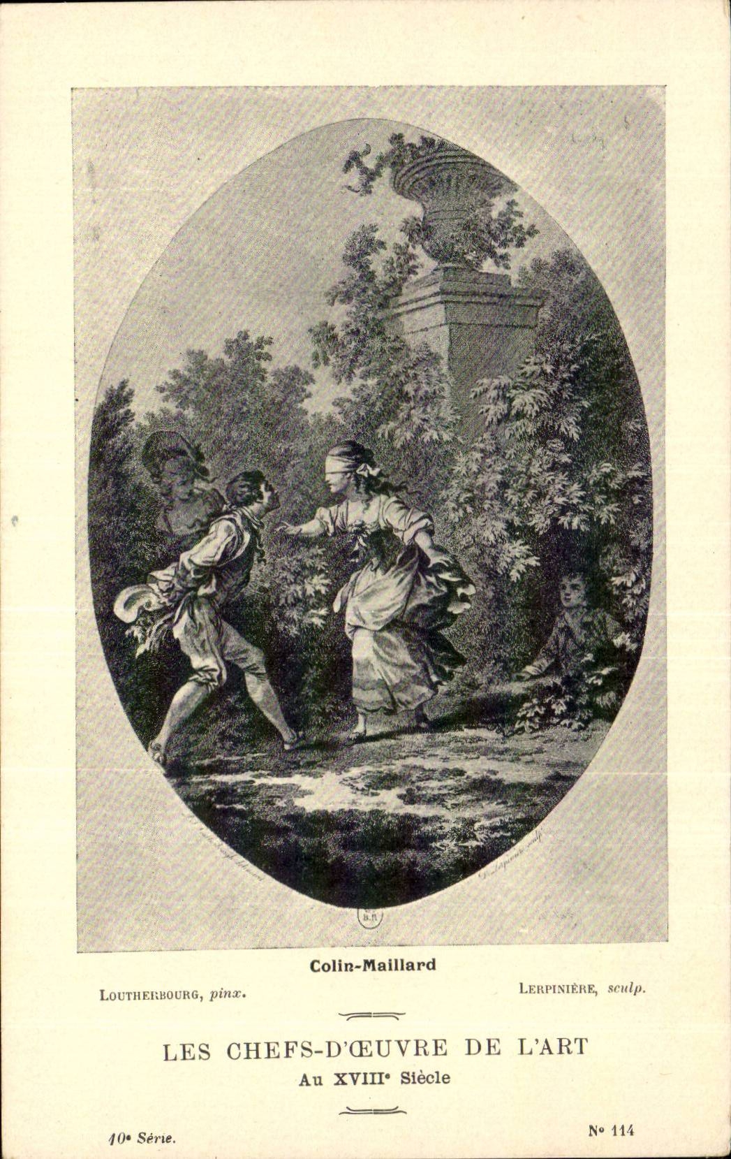 Fantasy Woman - Plays - Blindfolded range chiefs of work of art to the 18th Hake Maillard Loutherbourg CPA