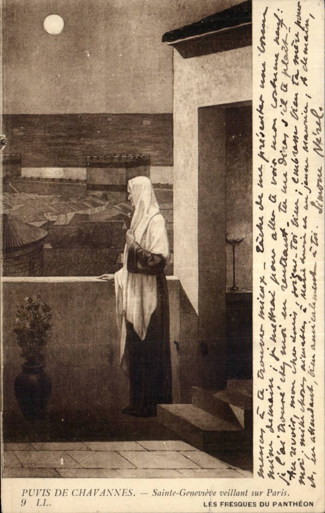 Arts - Tableau - Puvis de Chavennes - Sainte Genevieve - CPA 