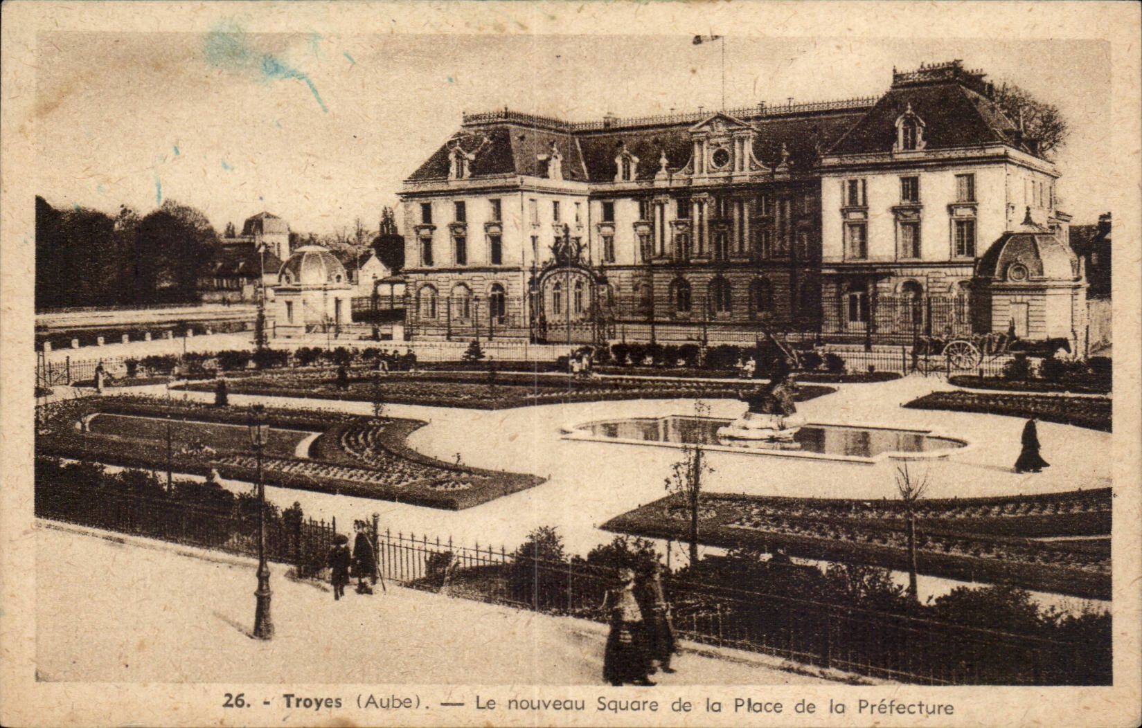 Troyes CPA the new public garden of the place of the Prefecture