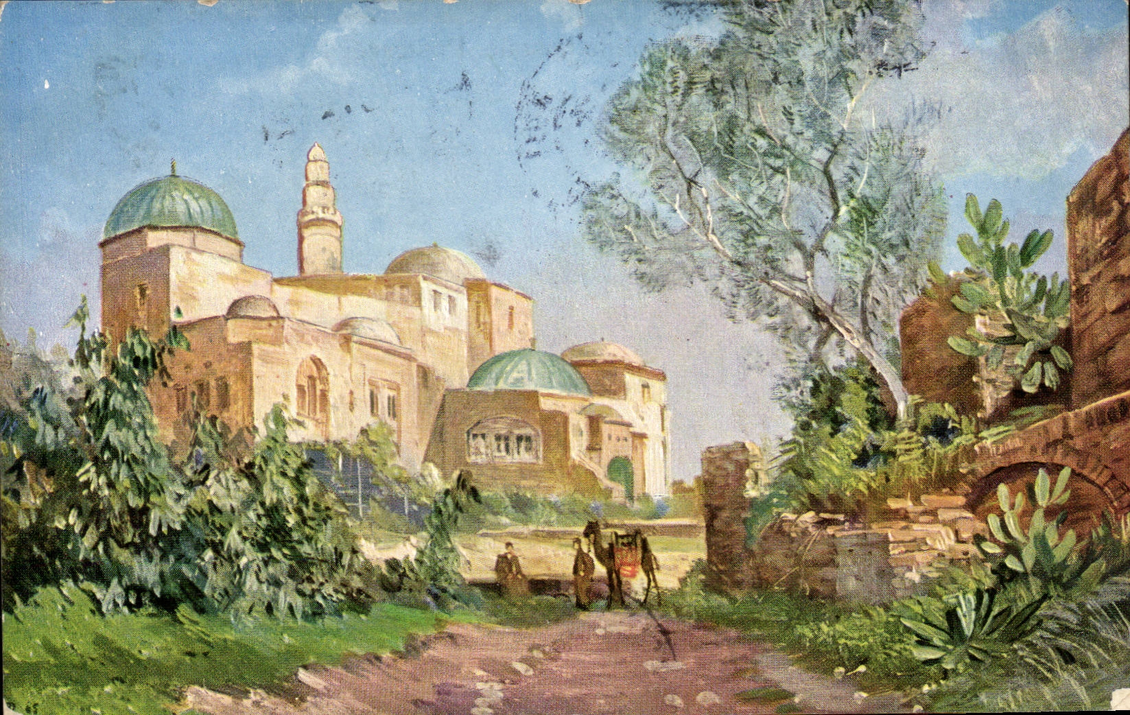 CPA Fantaisie Paysage d'afrique du nord