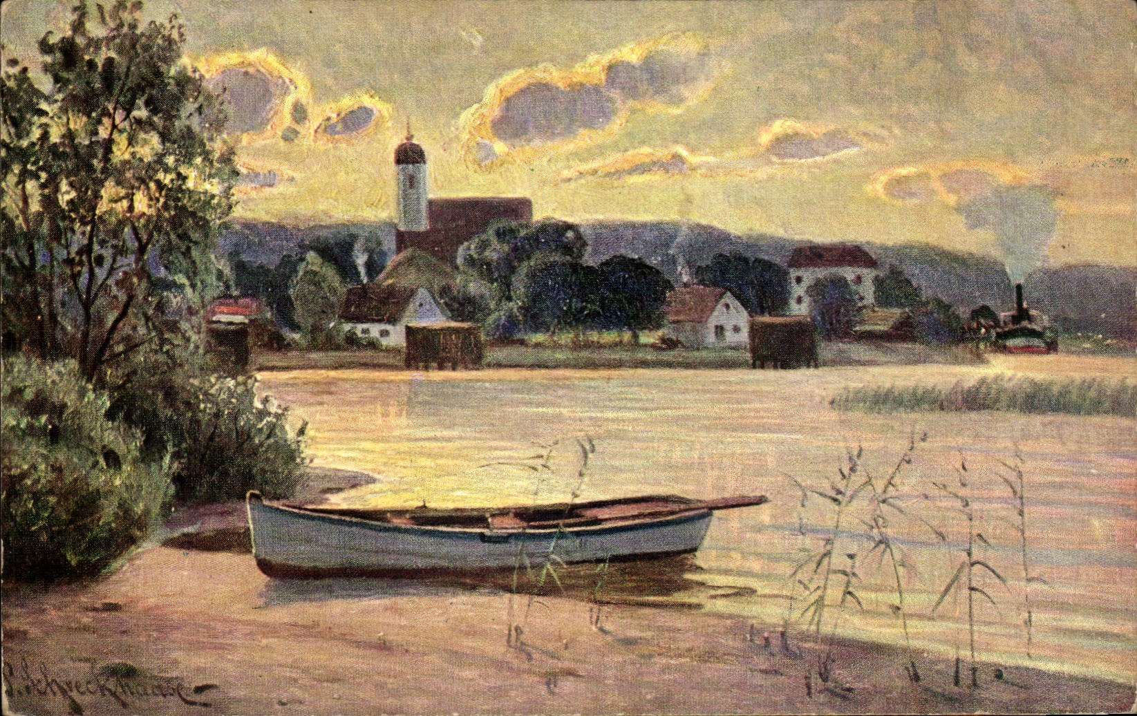 CPA Fantaisie Paysage 