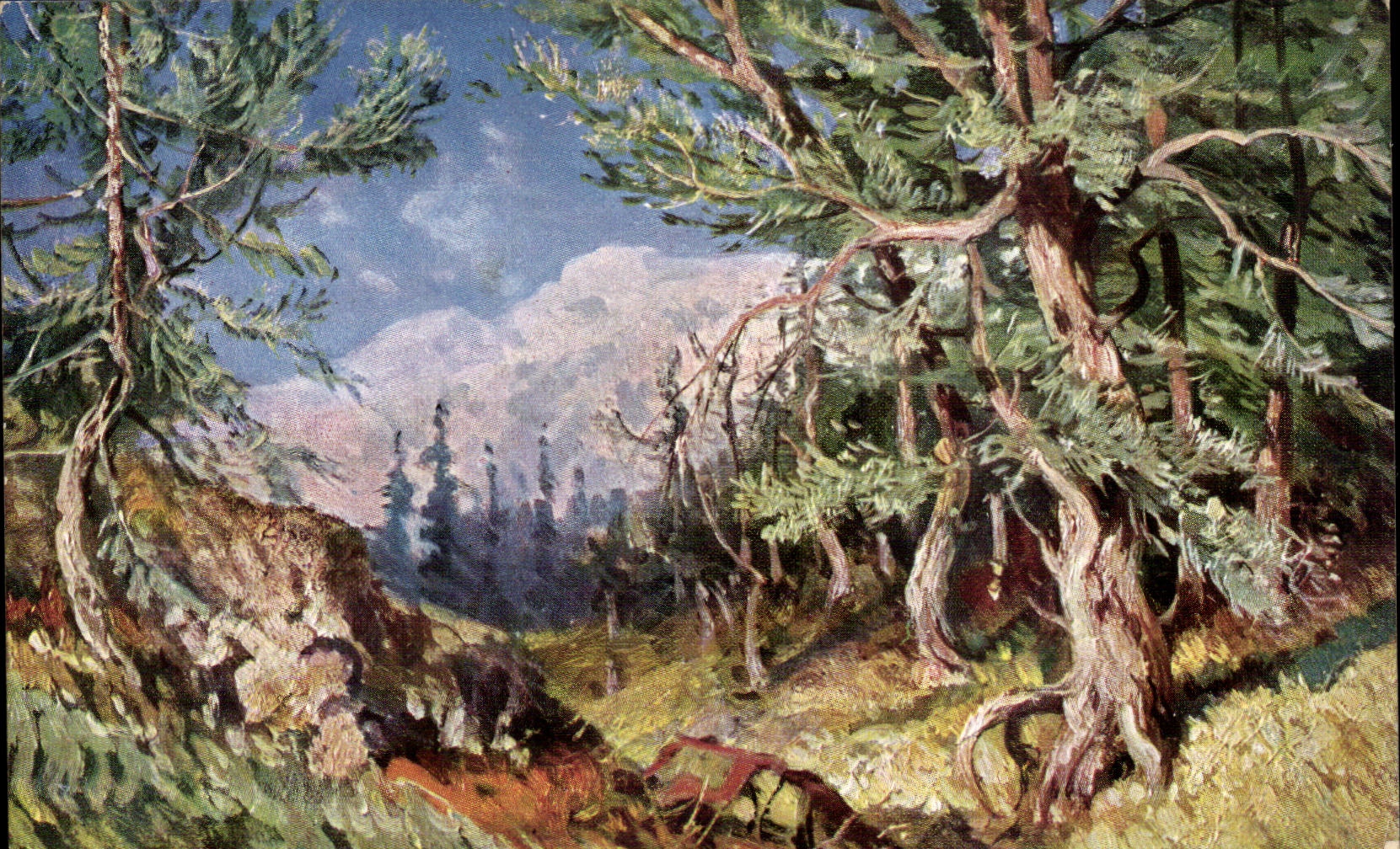 CPA Fantaisie Paysage 