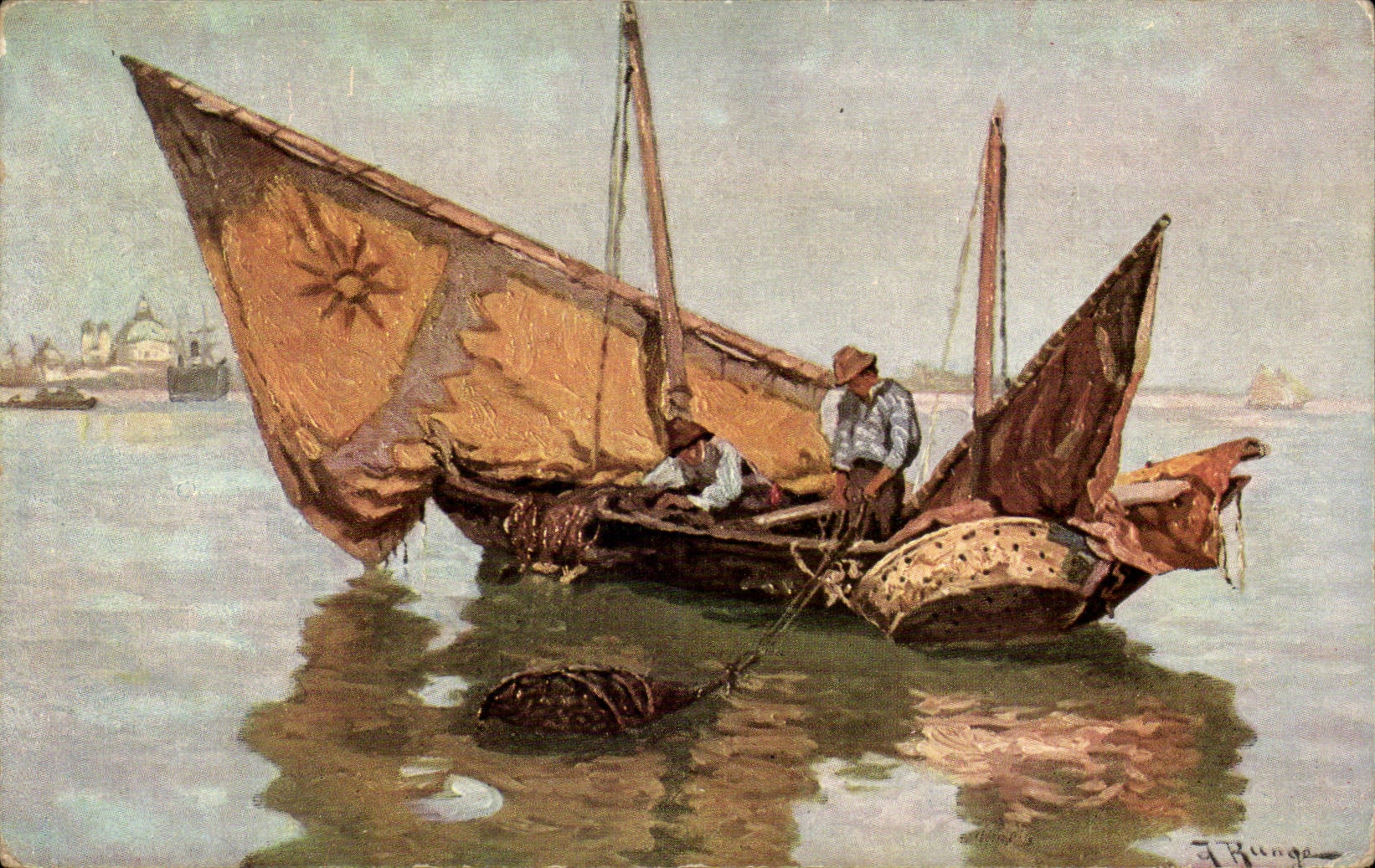 CPA Fantaisie Pecheurs Peche