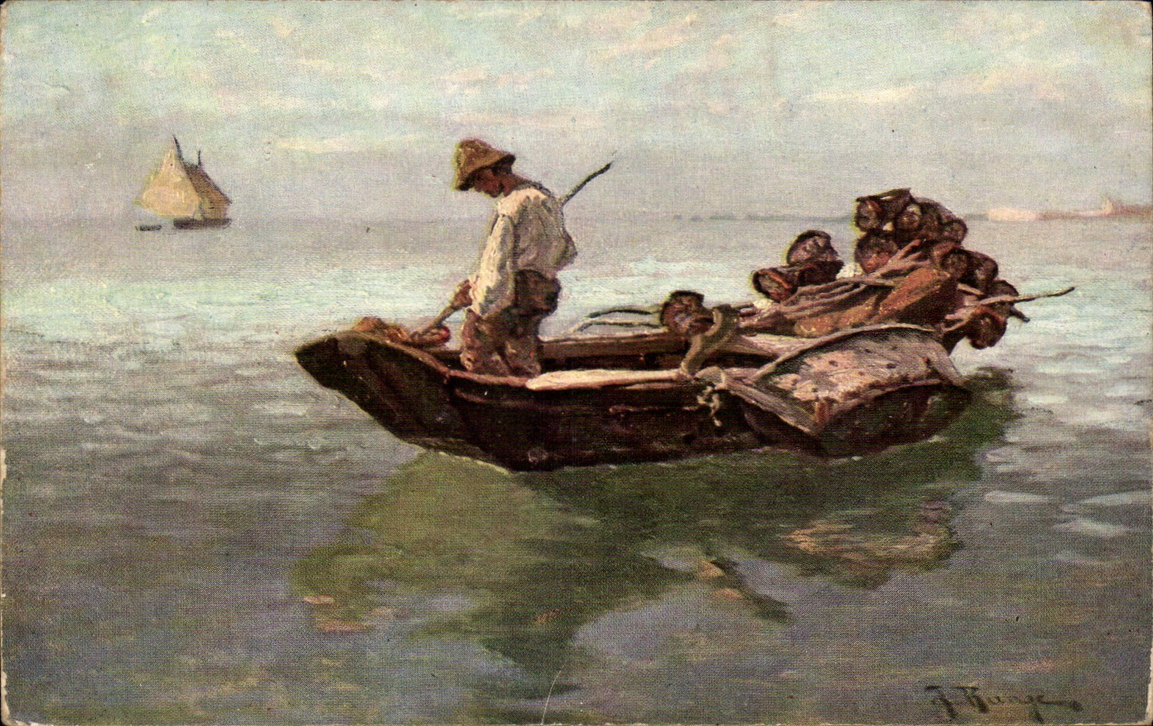 CPA Fantaisie Pecheurs Peche