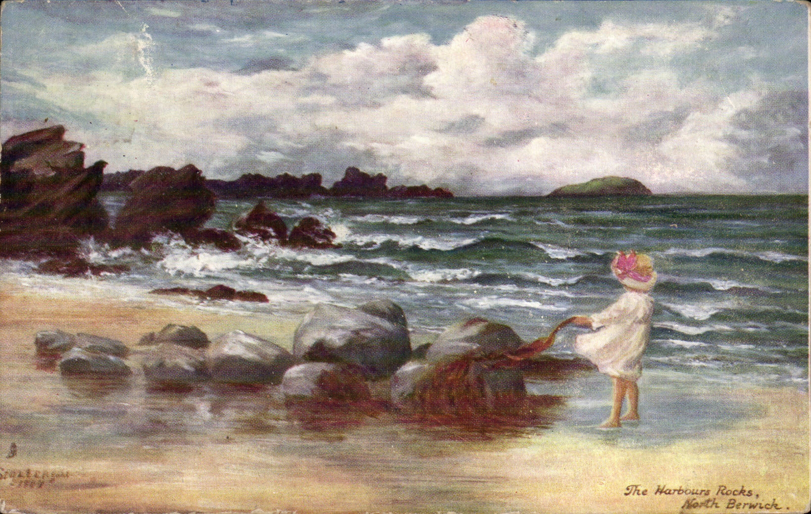 CPA Fantaisie Paysage au bord de la mer