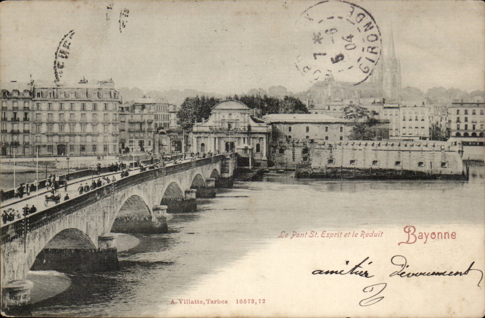 CPA Bayonne the bridge St Spirit and the tiny room