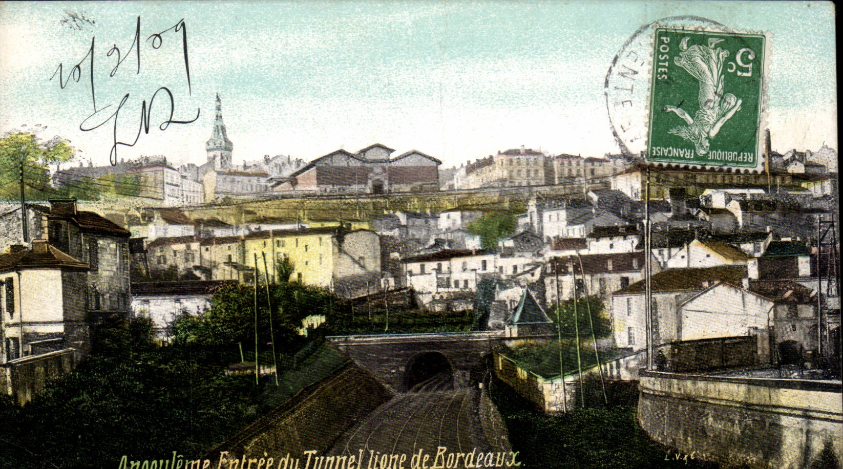 CPA Angouleme Entree du tunnel ligne de Bordeaux