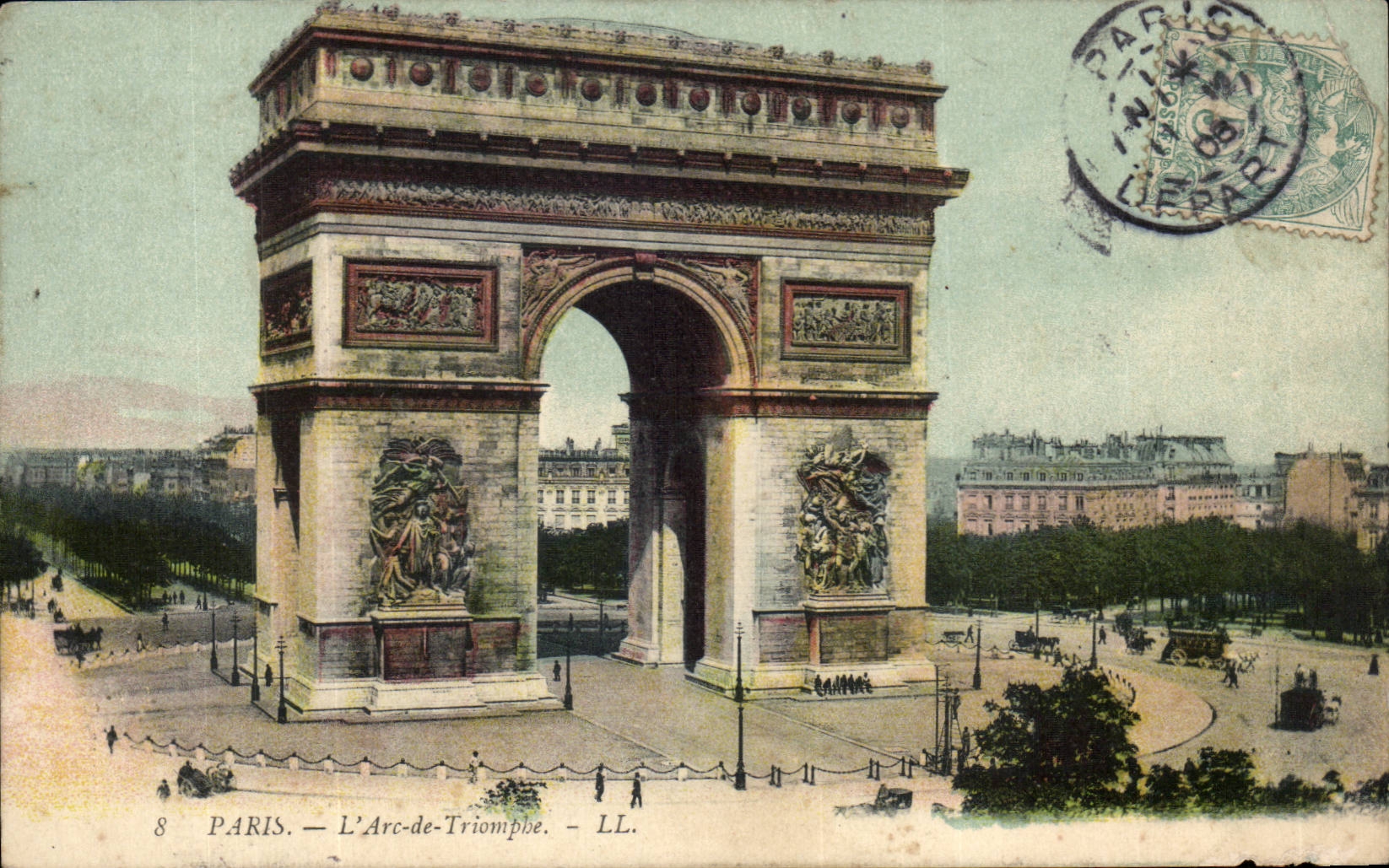 Paris - 8 - the Arc of Triumph CPA