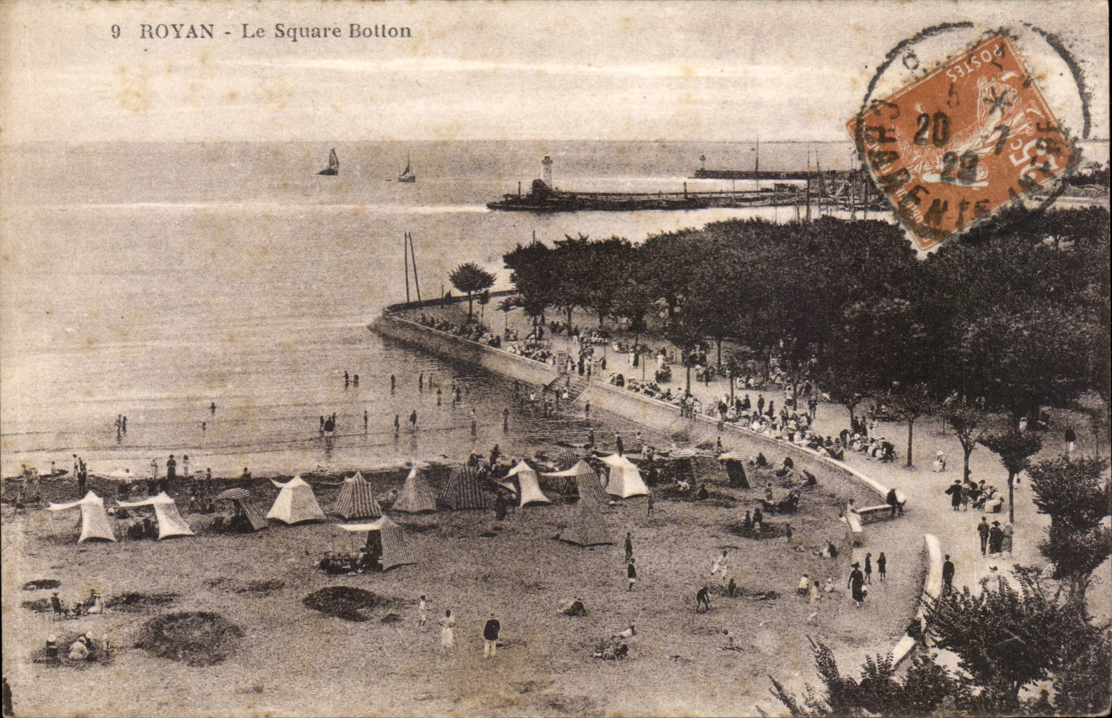 Royan - der Bollon allgemeine Garten - der Strand - CPA