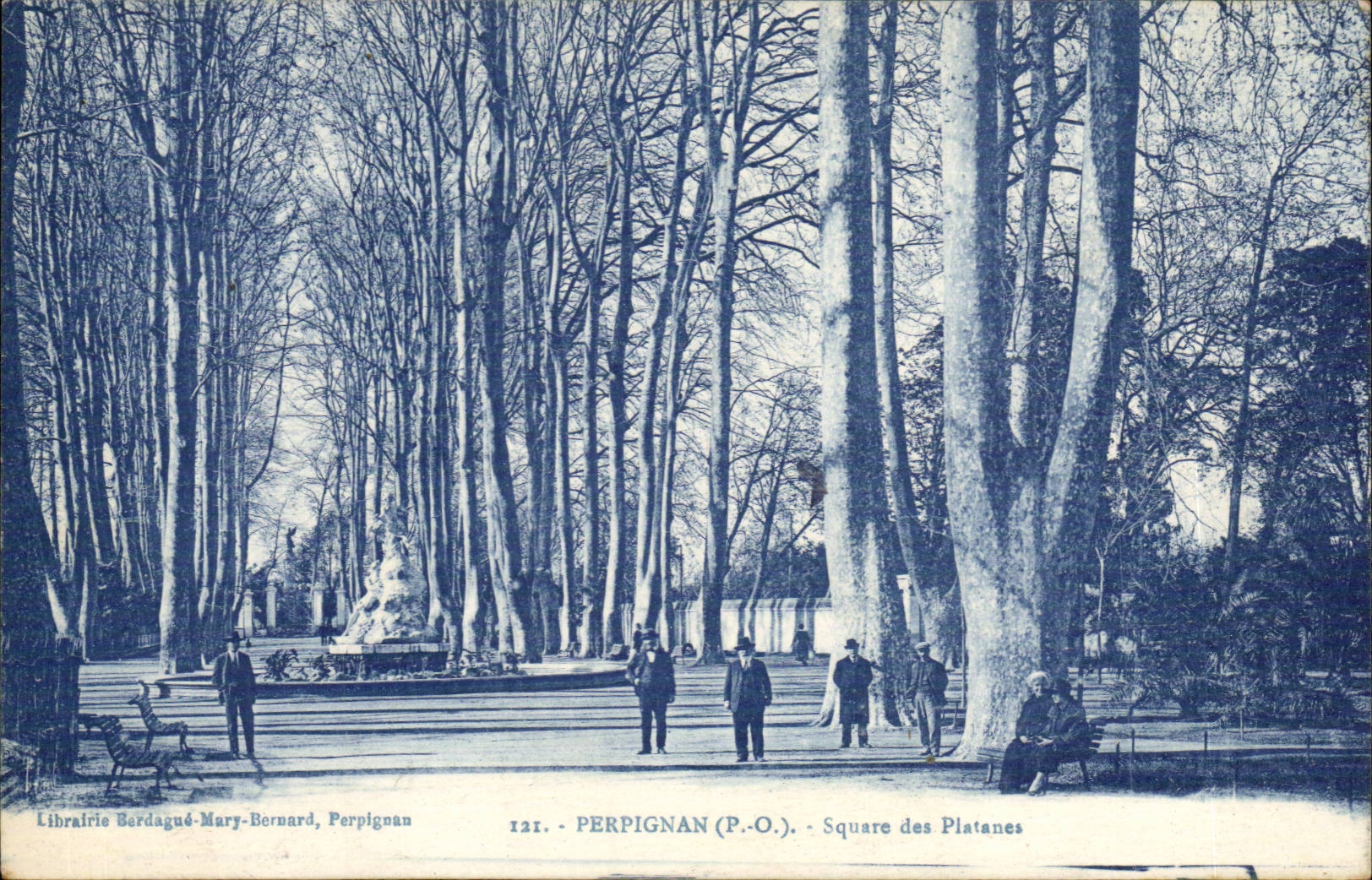 Perpignan - Square des Platanes - CPA 