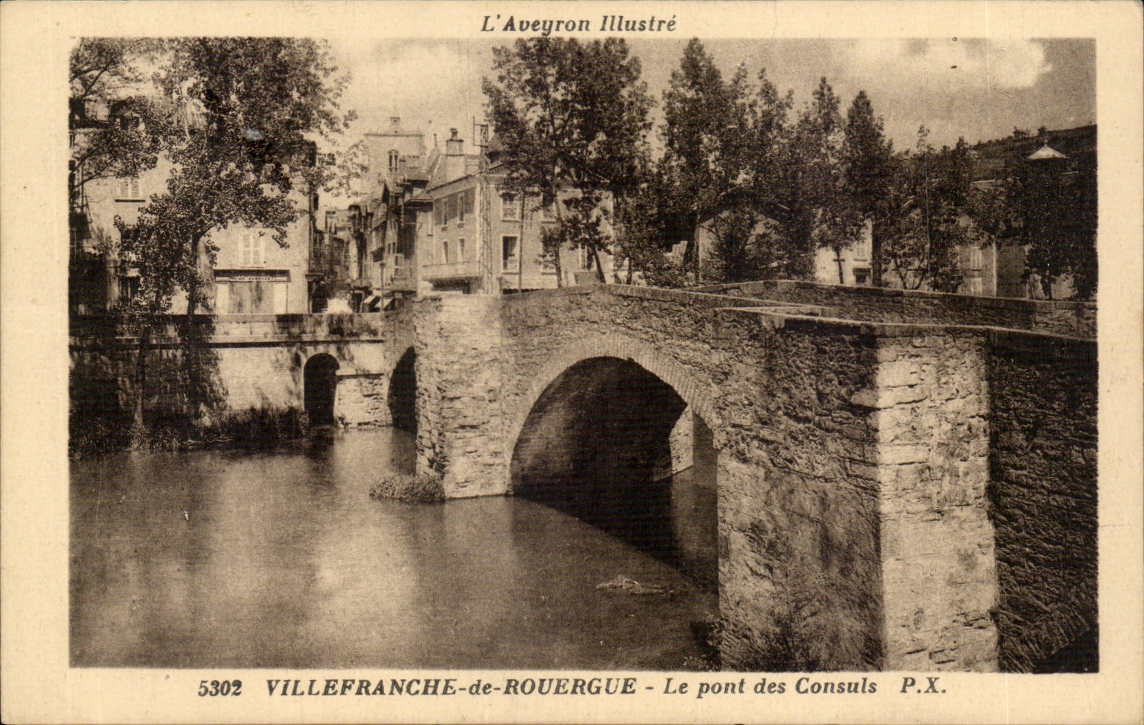 Villefranche-of-Rouergue - the Bridge of the Consuls - CPA
