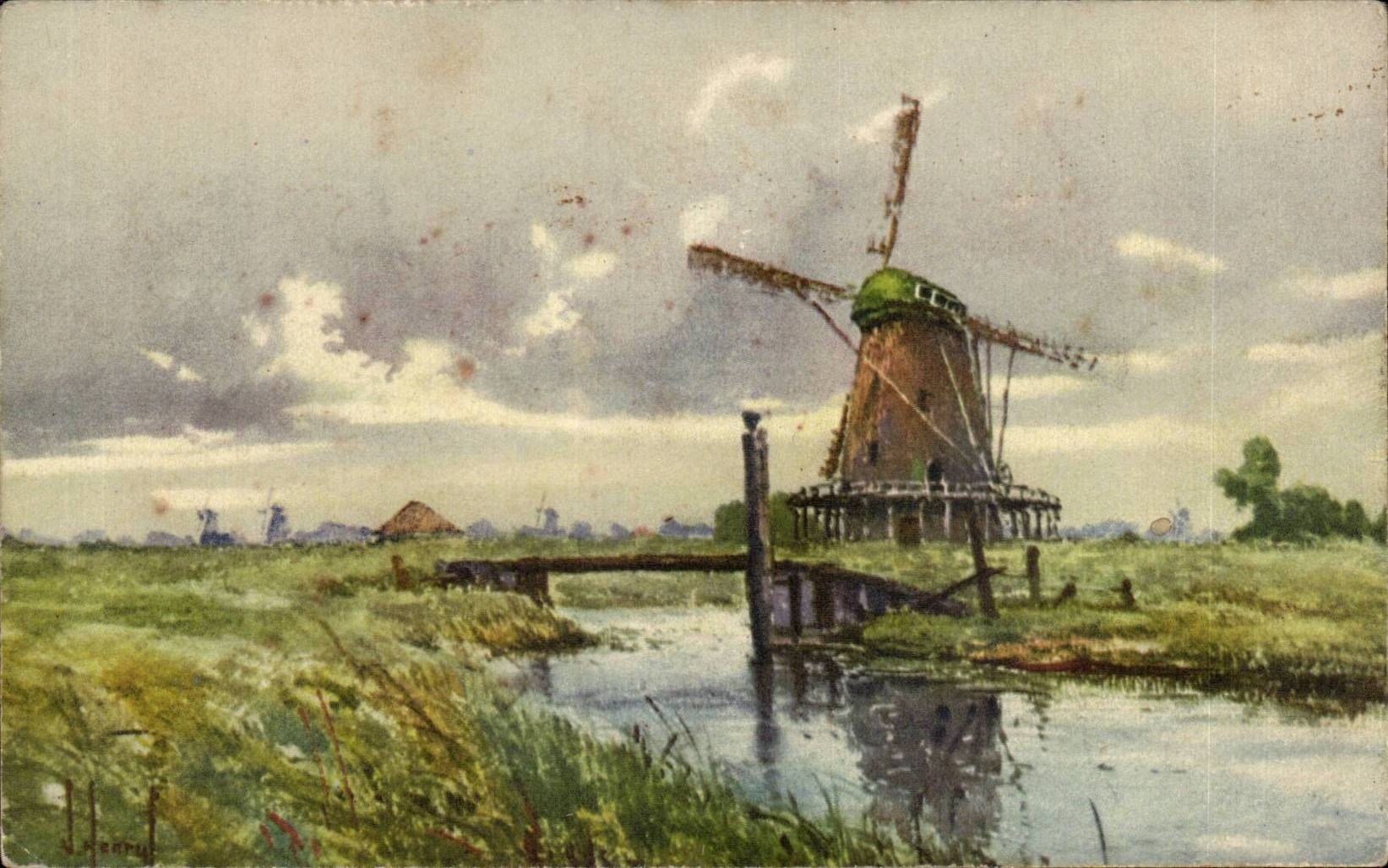 Arts - Tableaux - Moulin - Windmill CPA 