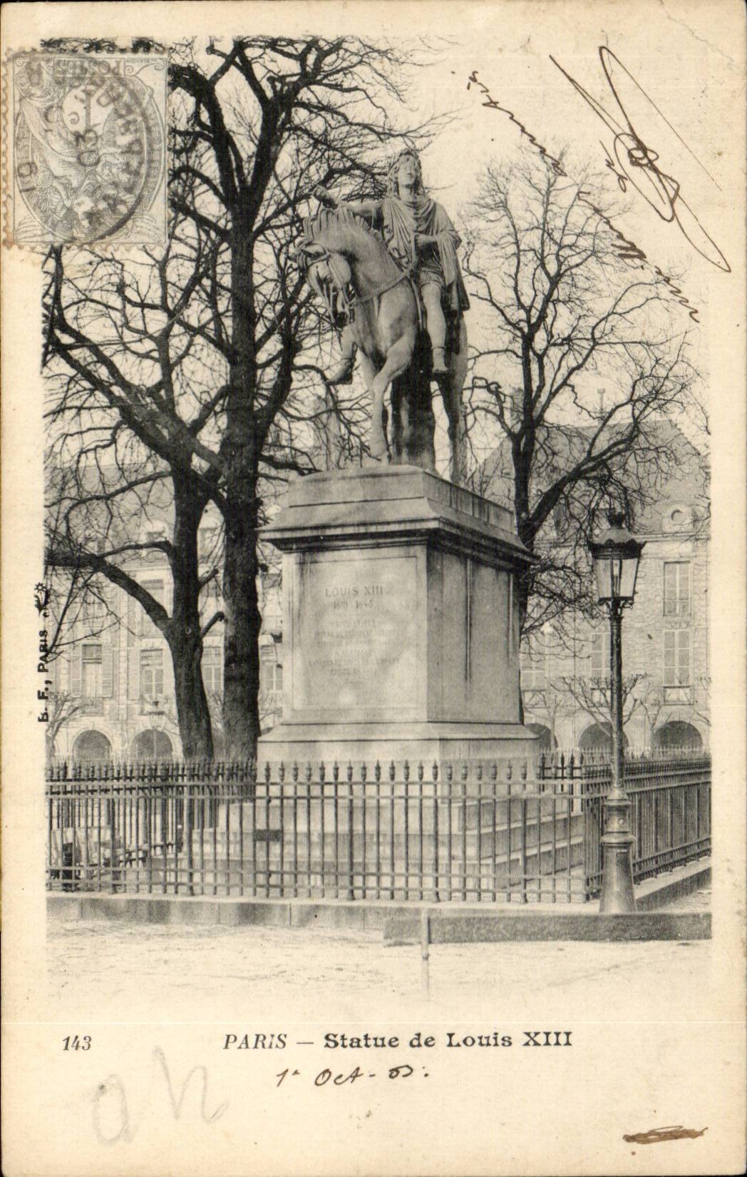 Paris -1 - Statue de Louis XVIII - CPA