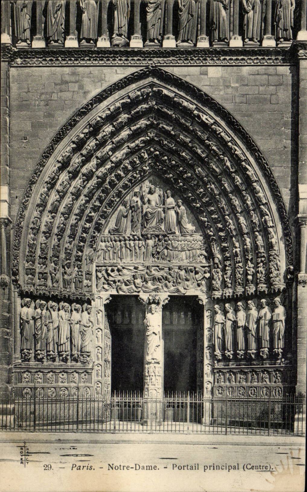 Paris - 4 - Notre Dame - Portail Principal CPA 