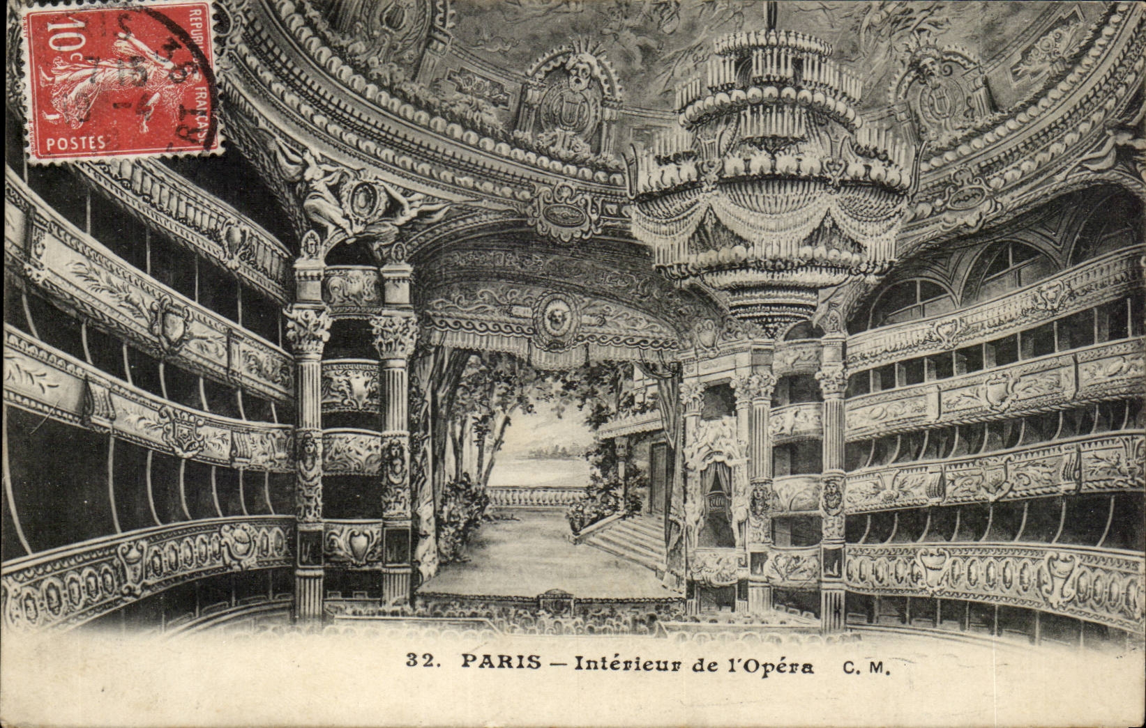 Paris - 9 - Interieur de l'Opera CPA