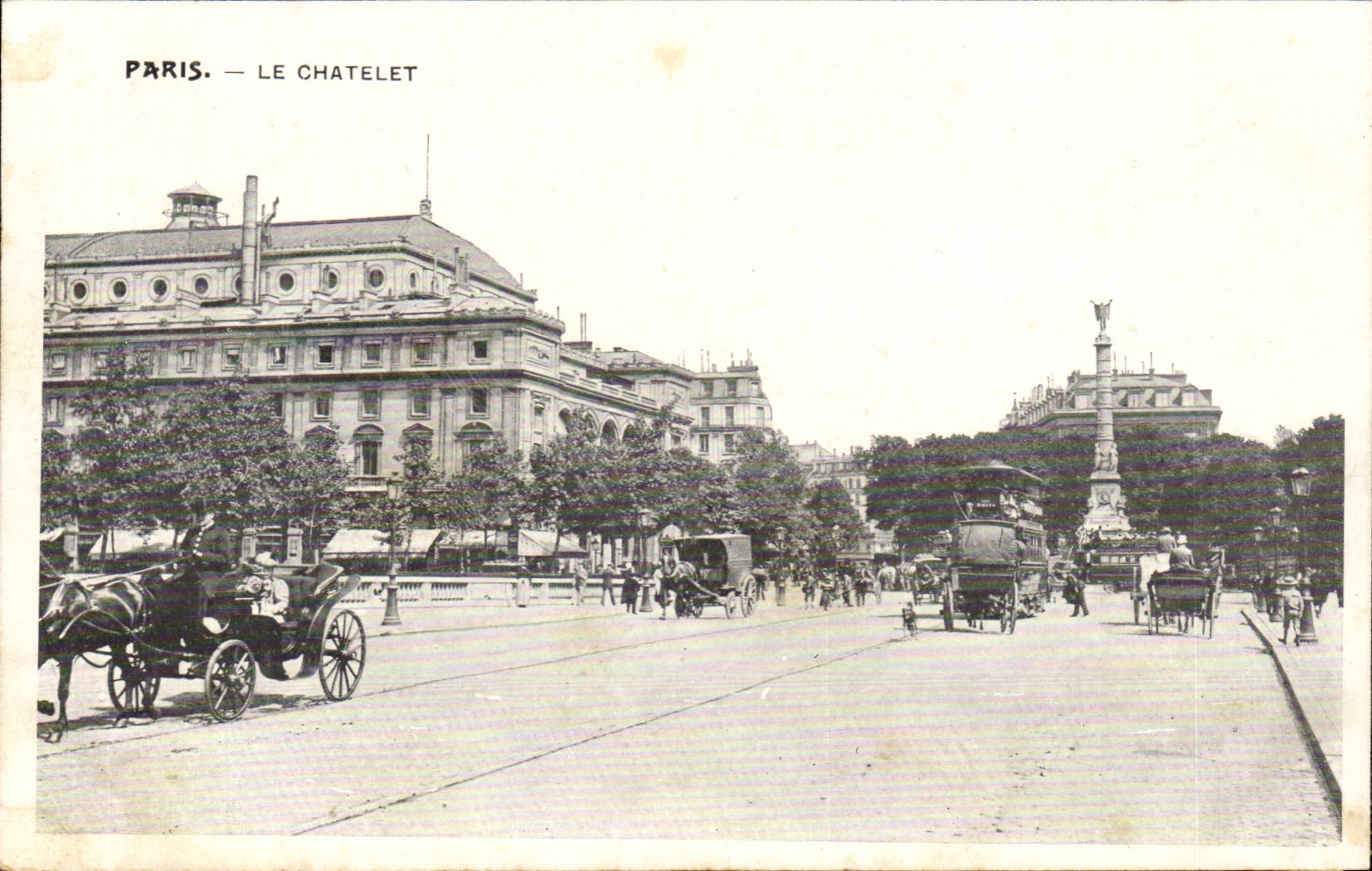 Paris - 1 Le Chatelet - cheval - horse CPA