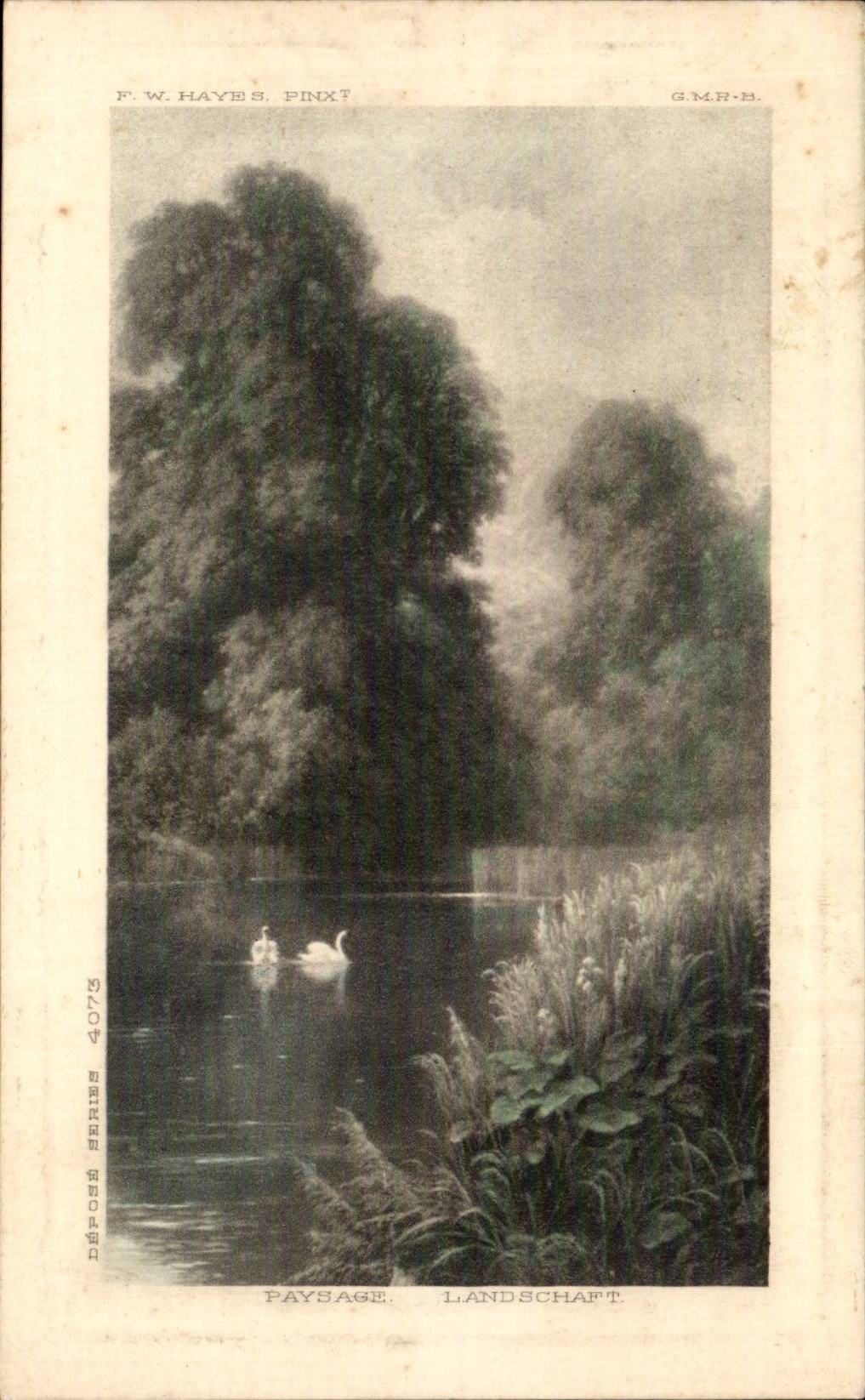 Arts - Tableaux - Pretty wooded scene - CPA 