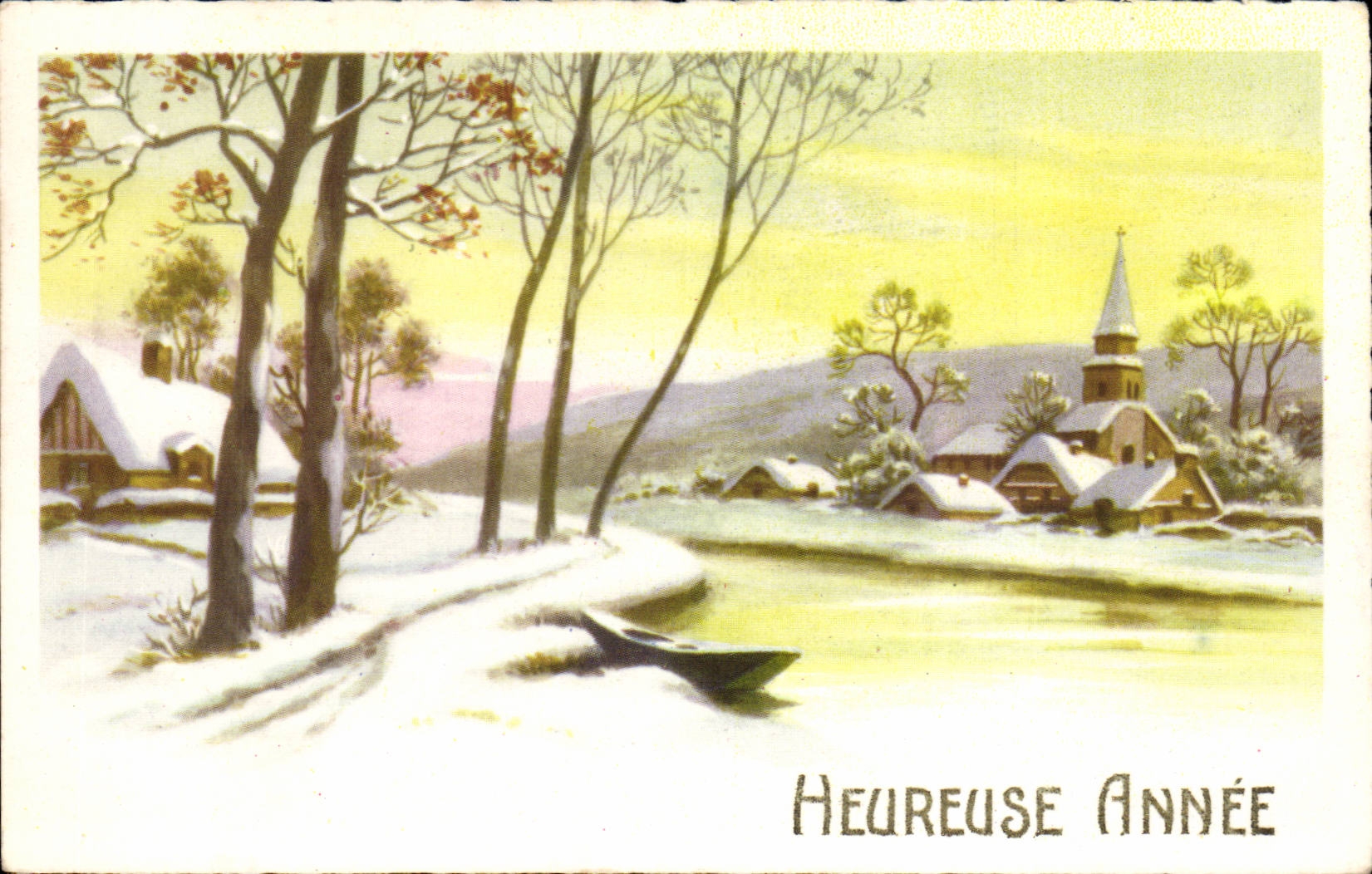 Fetes - Heureuse Annee - Snowy Scene - CPA