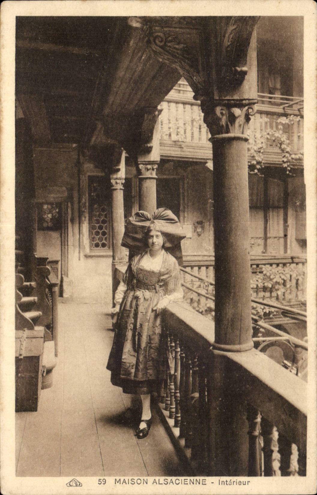 Folklore - Cstumes - Alsatian House - Interior - Strasbourg - July 1929 E beautifu card - CPA