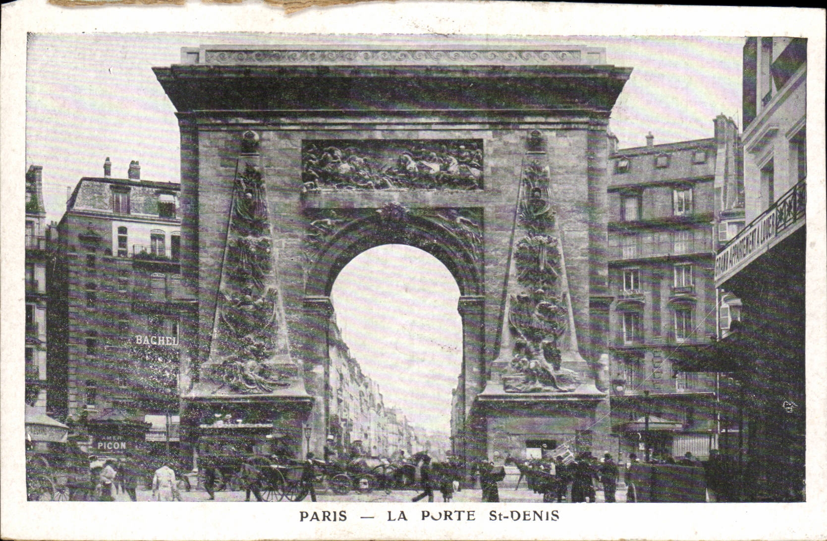 Paris - 10 - the Gate St Denis - CPA