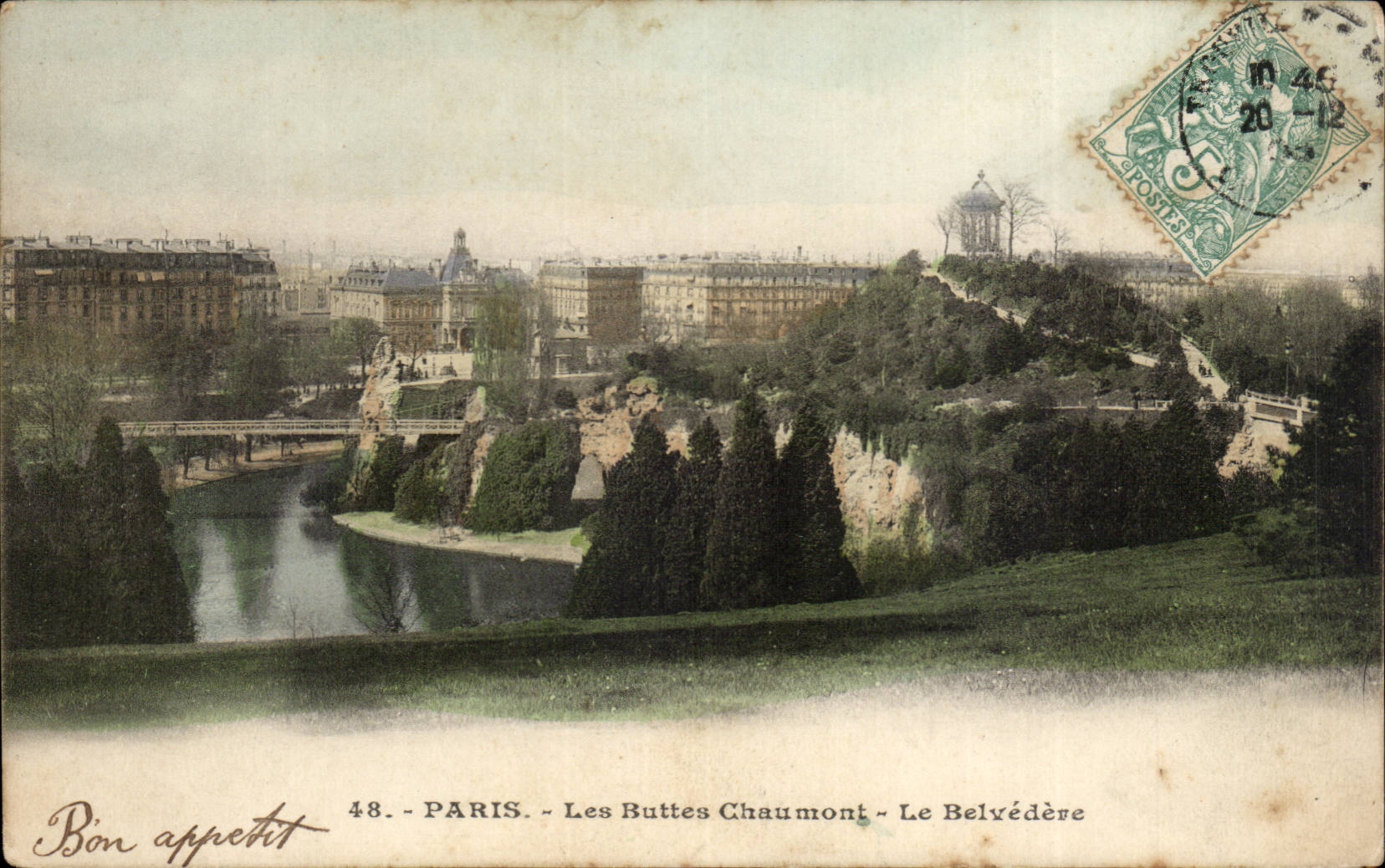 Paris - 19 - Chaumont Hillocks - View-point CPA