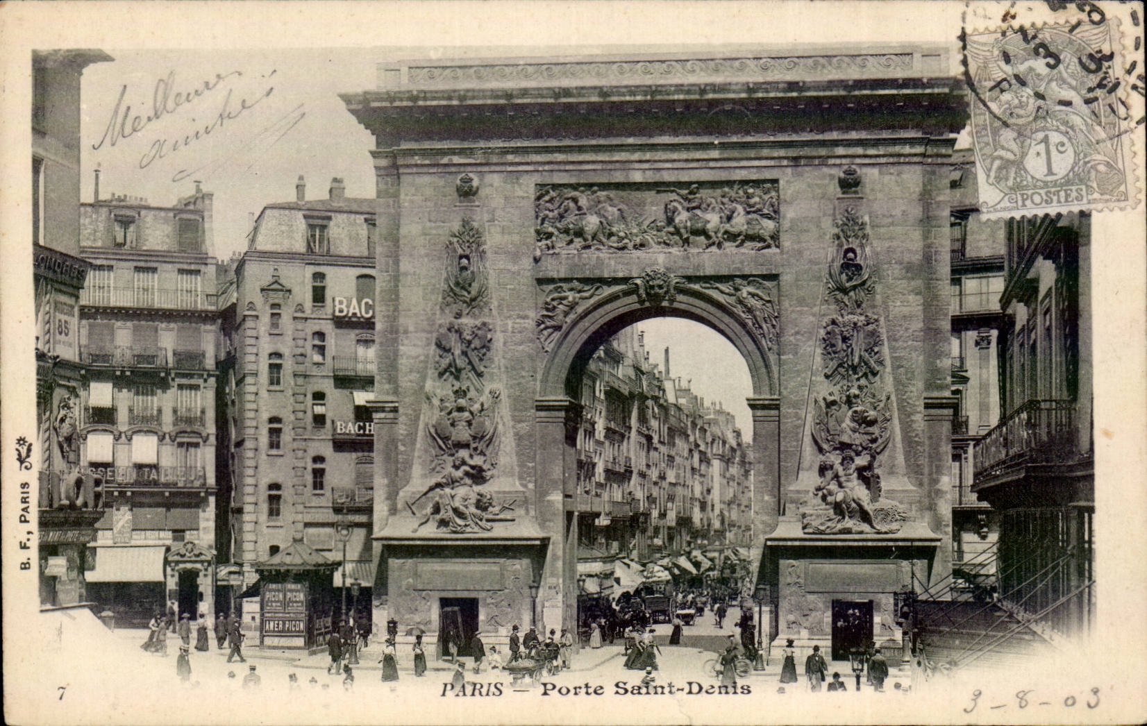 Paris - 10 - Gate Saint Denis - CPA