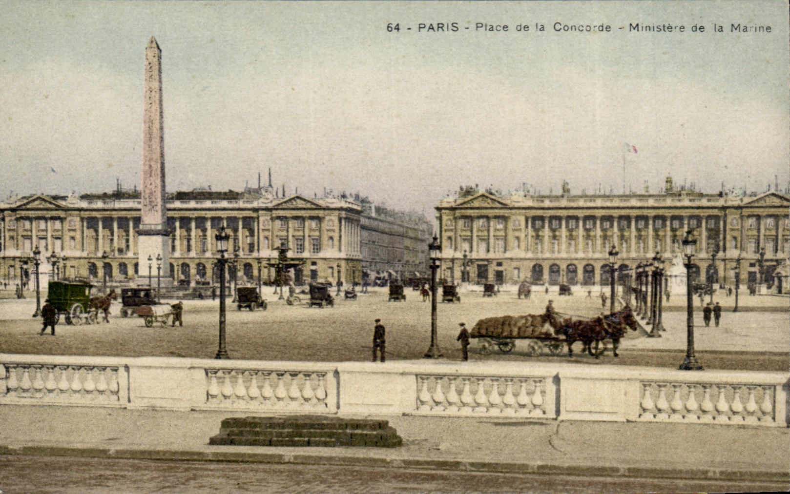 Paris - 8 - Place of the Harmony - Ministry for the Navy - horse - horse - CPA