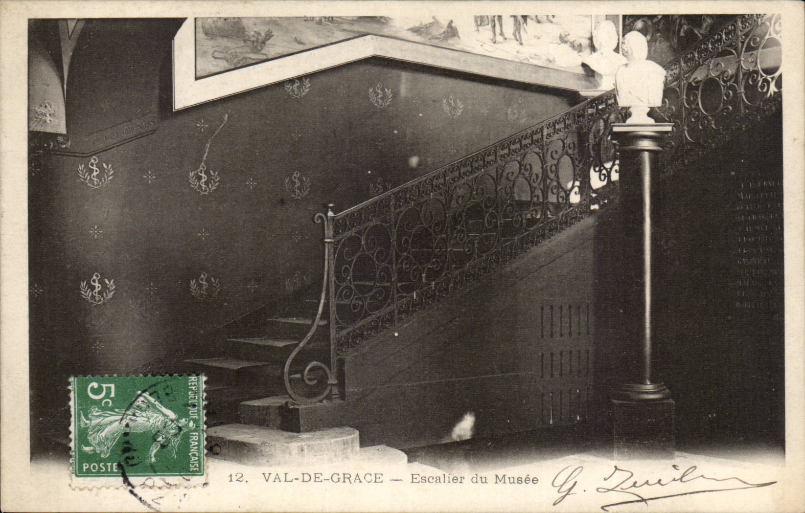 Paris - 5 - Val de Grâce - Staircase of the Museum - CPA