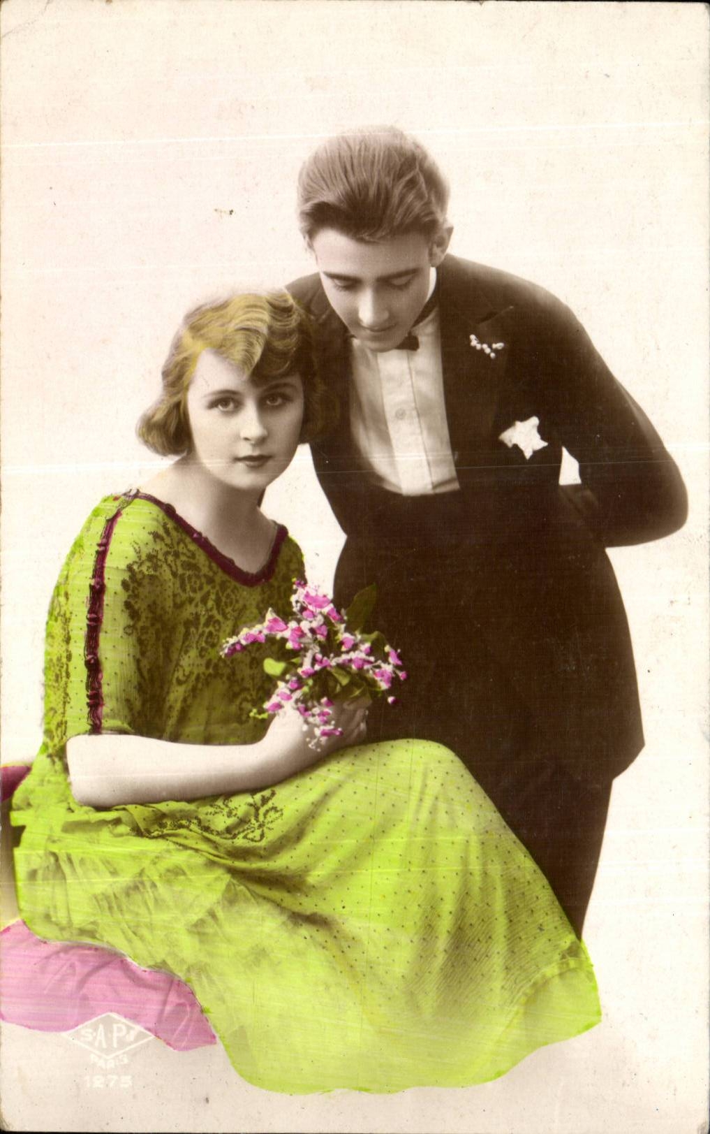Fantaisie - Couple - 50's couple - CPA 