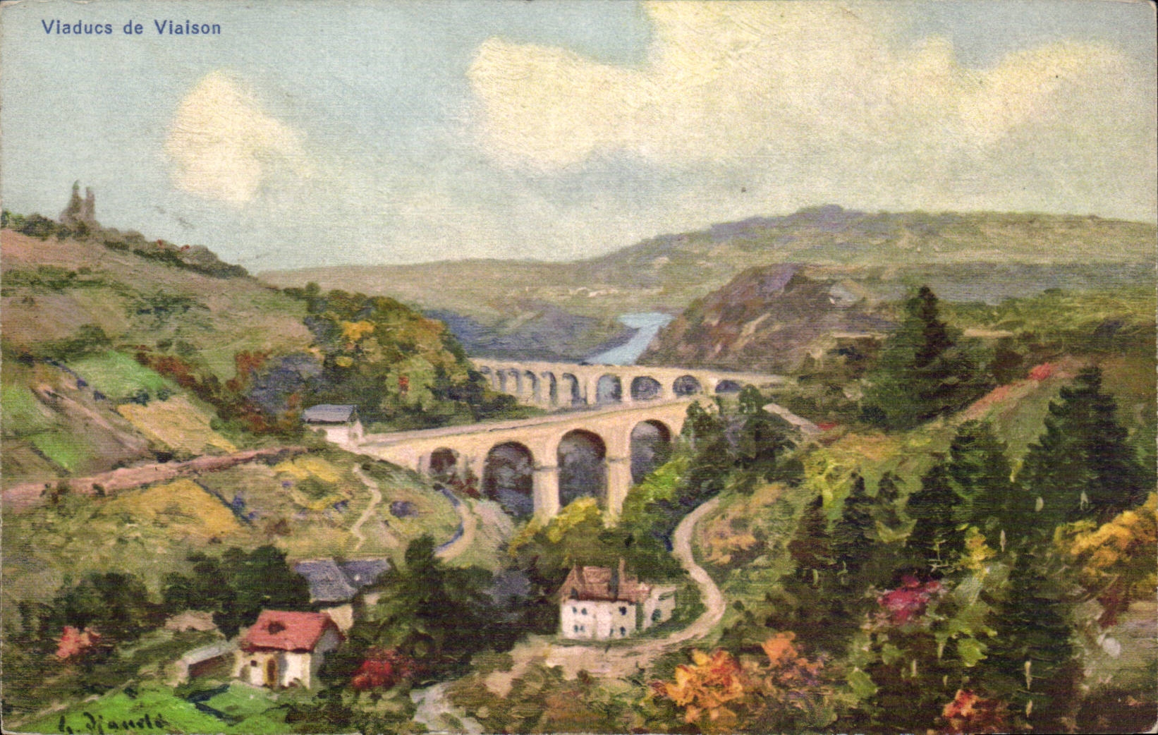 Arts - Tableaux - Viaduc de Vlaison - CPA 